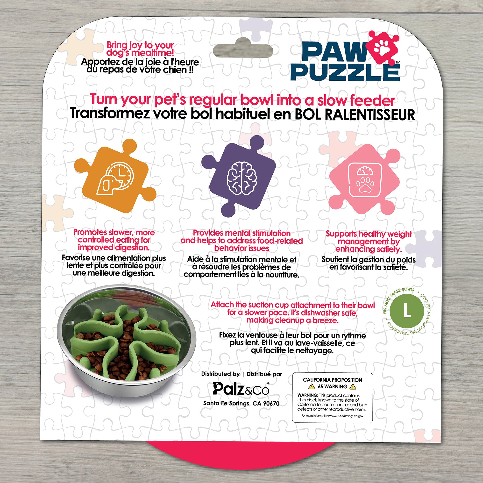 Paw Puzzle Dog Feeders Bowl Insert