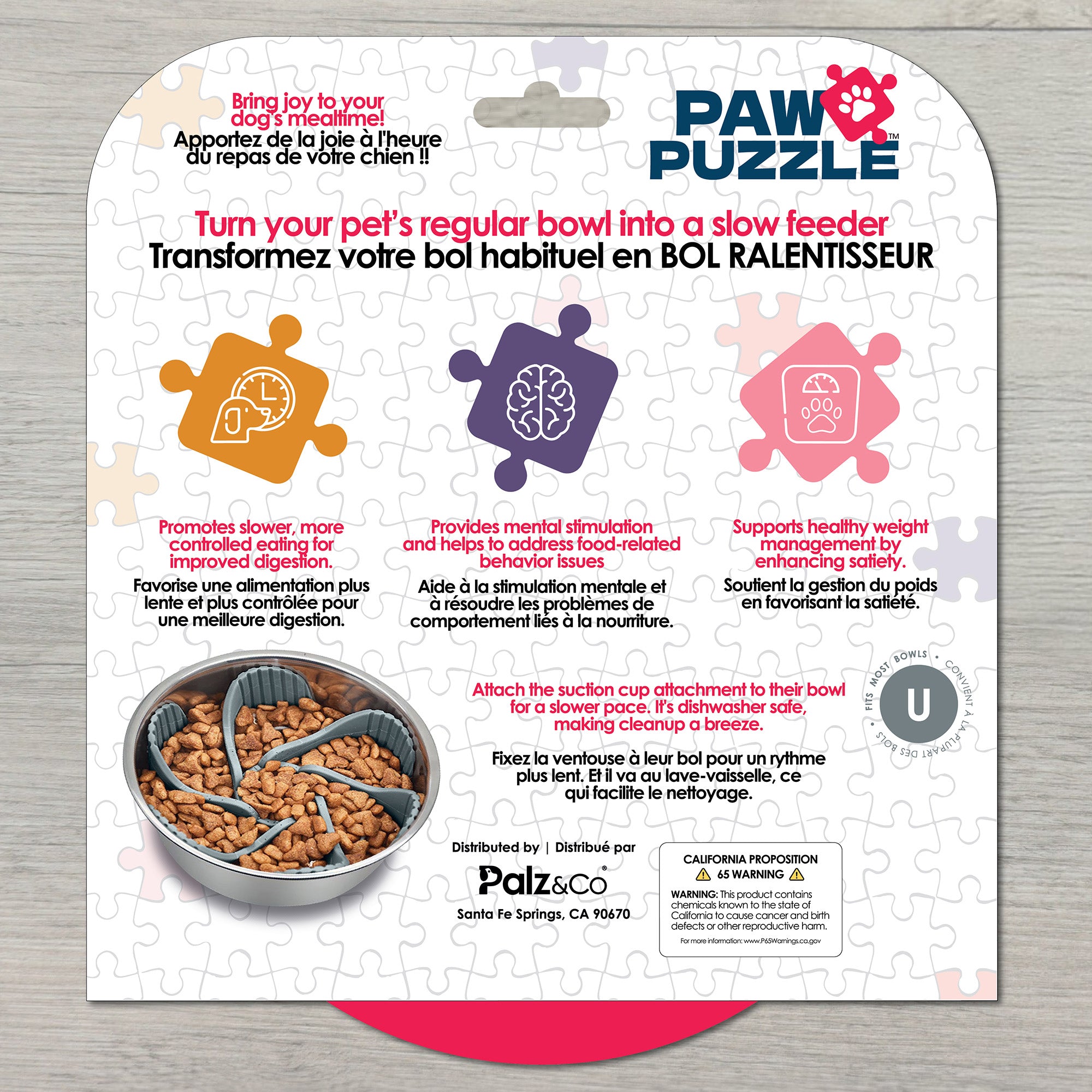 Paw Puzzle Dog Feeders Bowl Insert