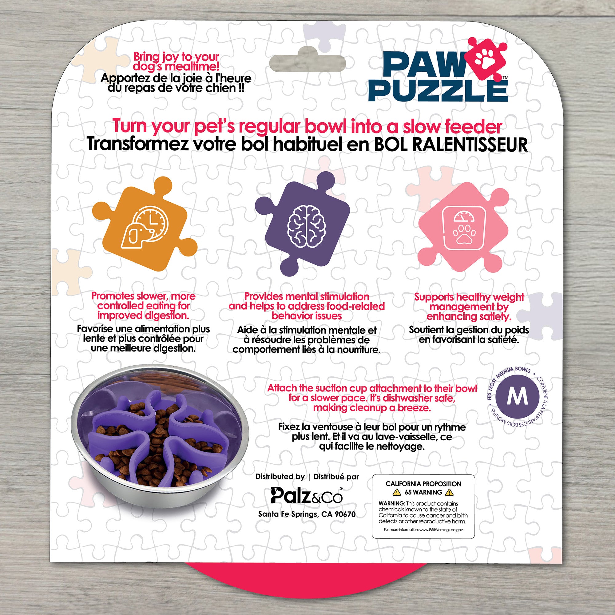 Paw Puzzle Dog Feeders Bowl Insert