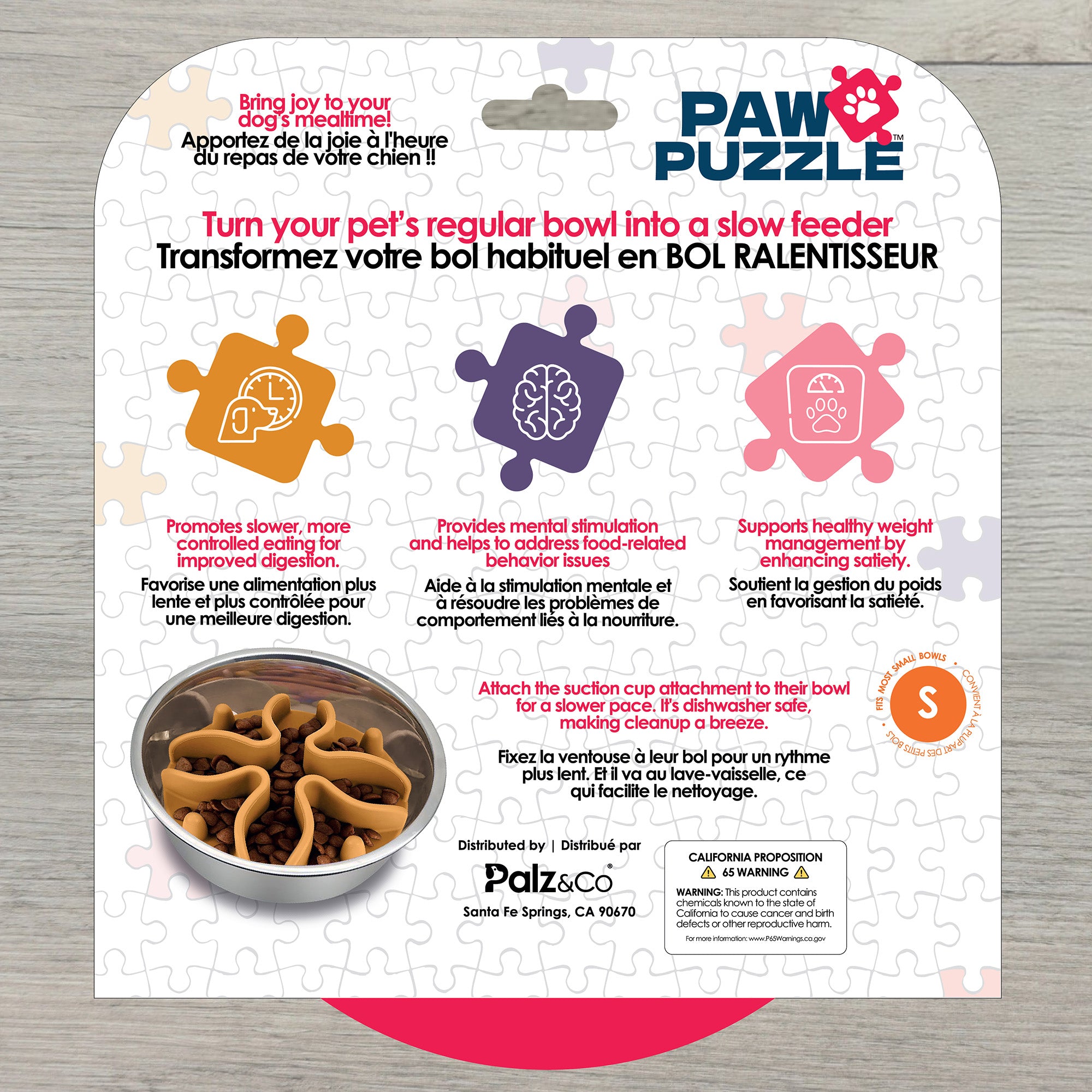 Paw Puzzle Dog Feeders Bowl Insert