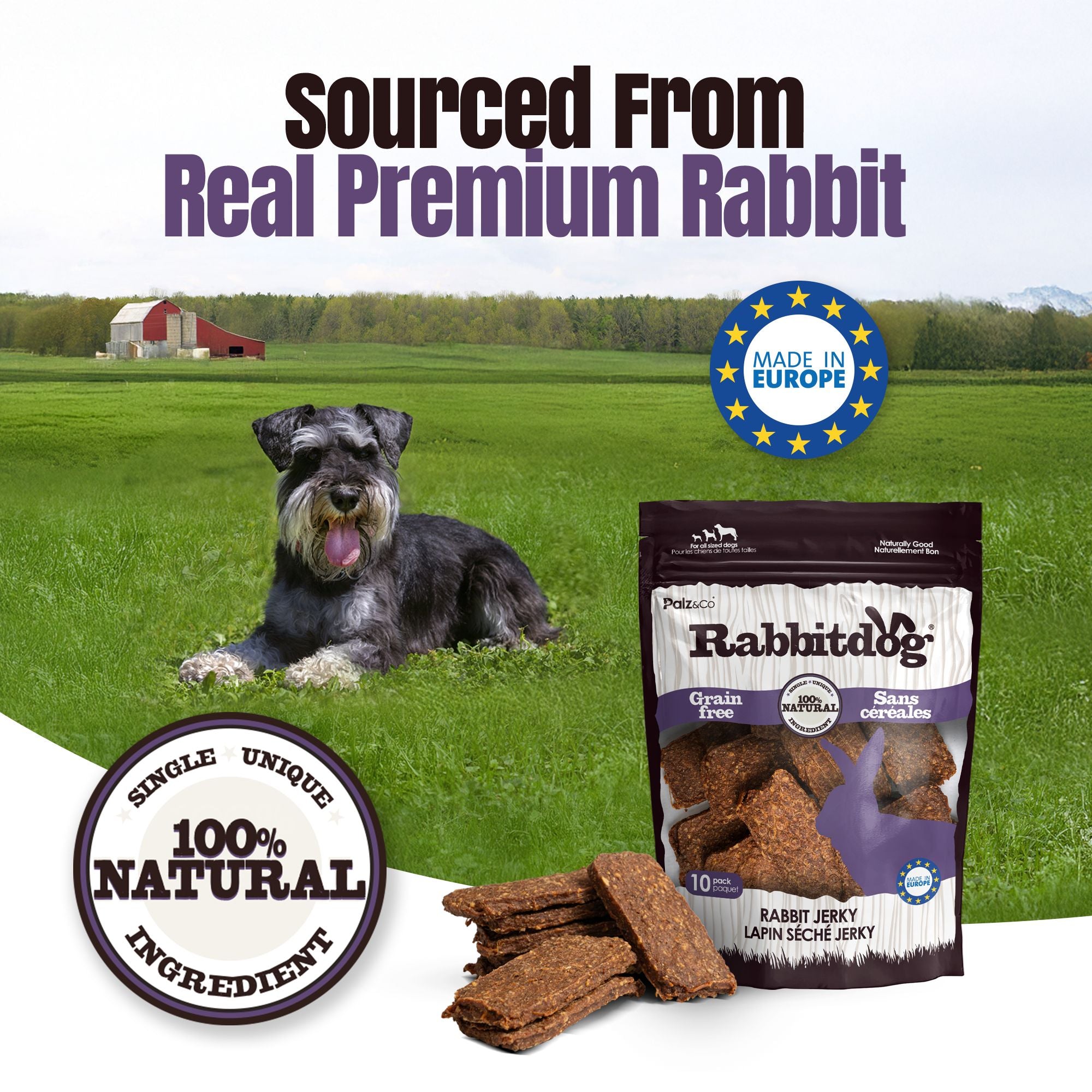 Rabbitdog Rabbit Jerky Hypoallergenic Chew Treats