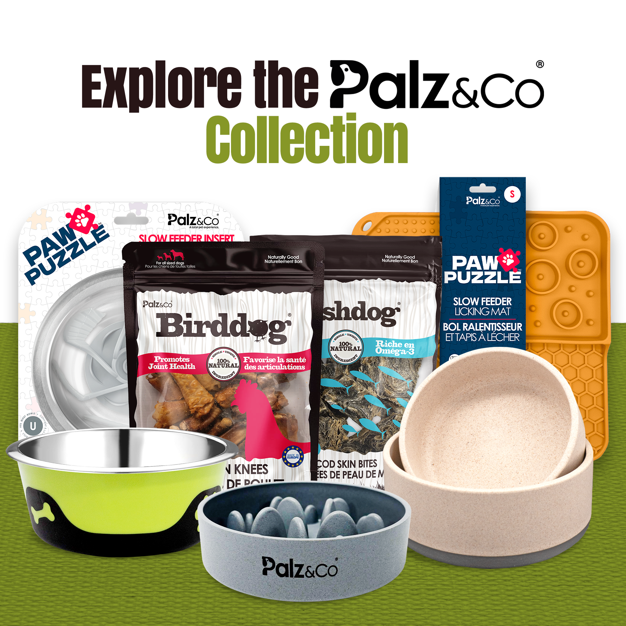 EcoBowl Slow Feeder Dog Bowls - 28oz & 48oz