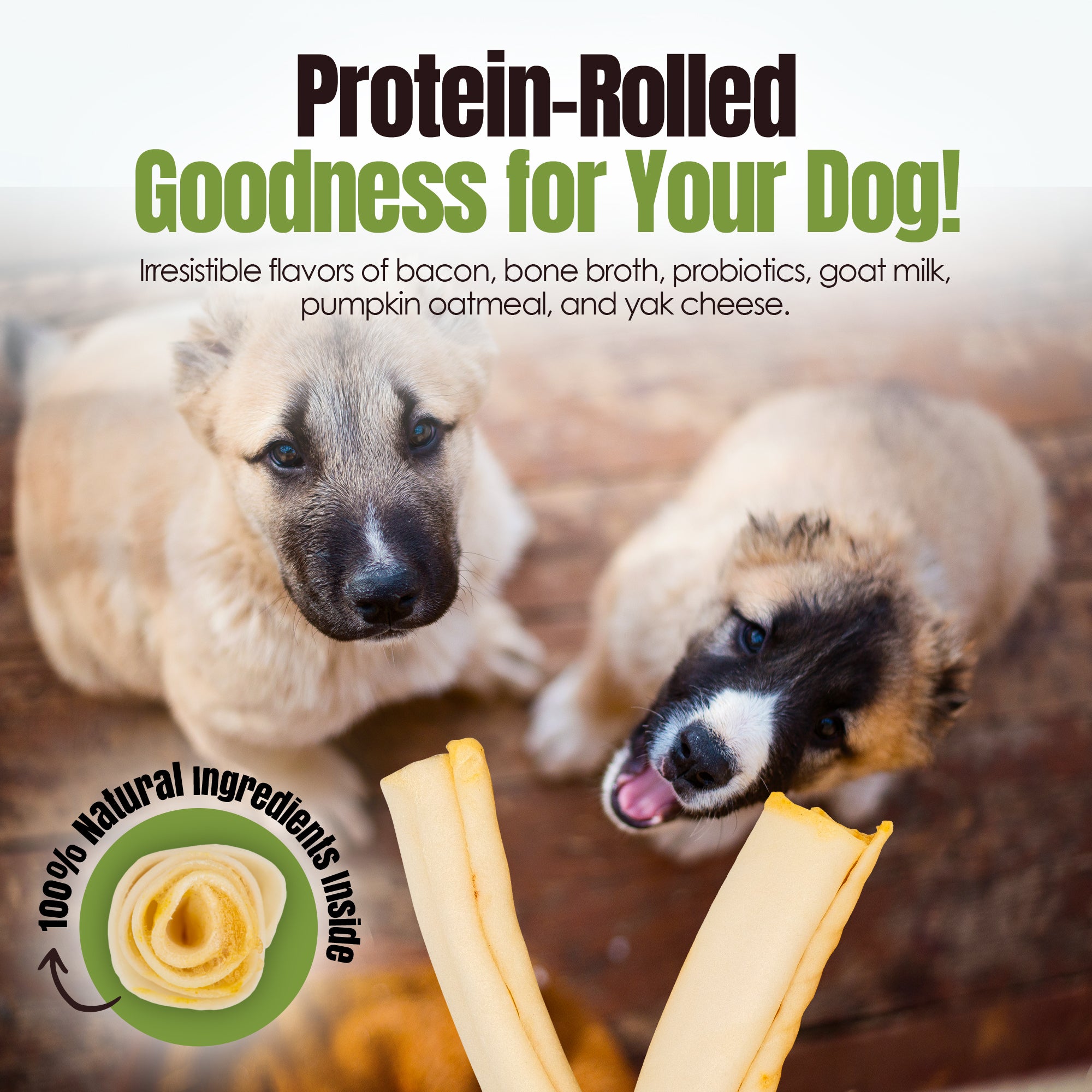 Moodog Beef Corium Collagen Roll Dog Treats
