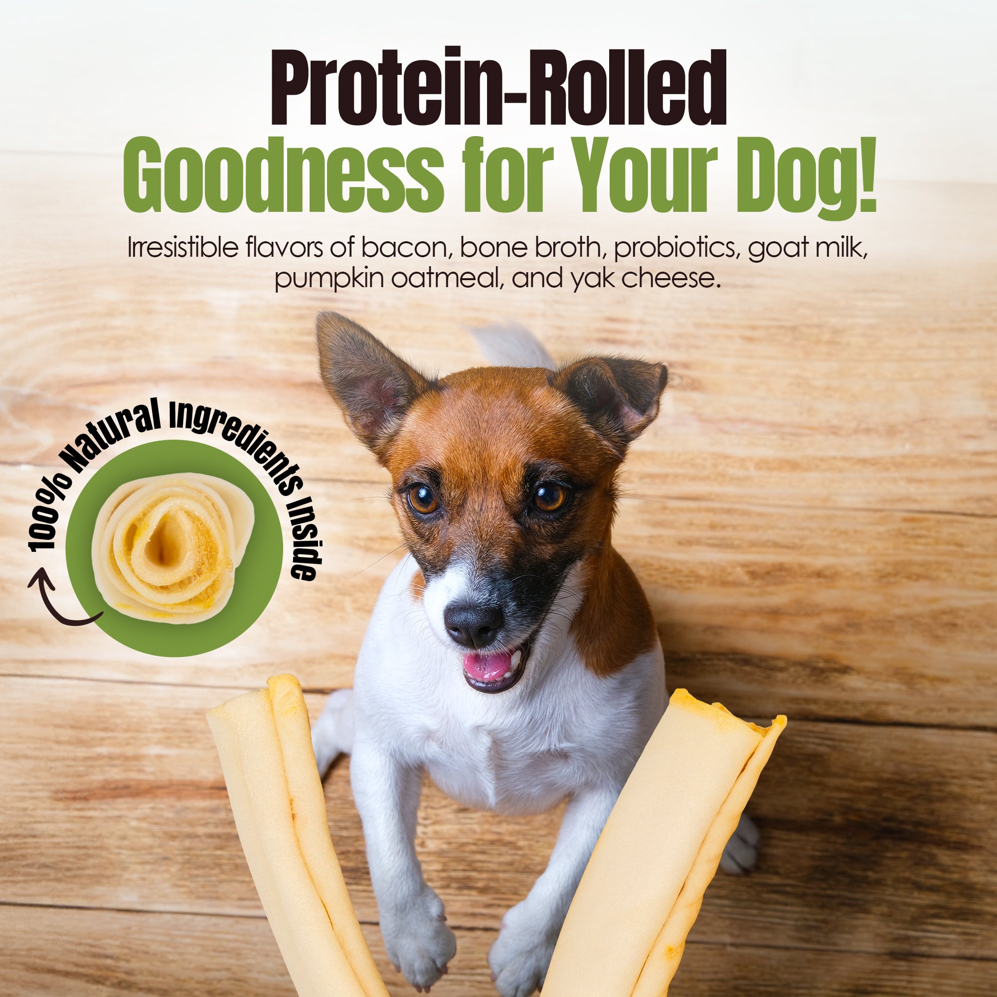 Moodog Beef Corium Collagen Roll Dog Treats