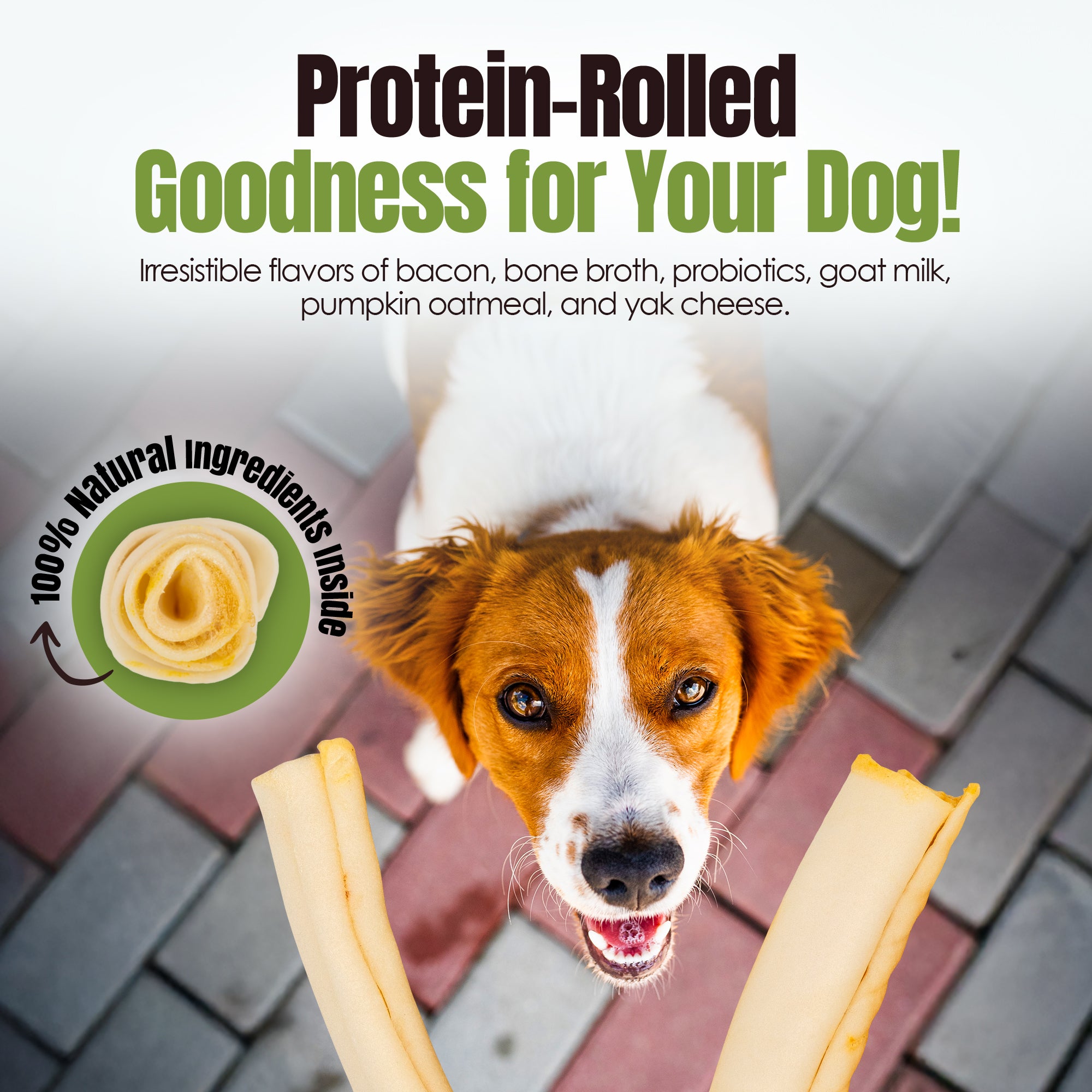 Moodog Beef Corium Collagen Roll Dog Treats