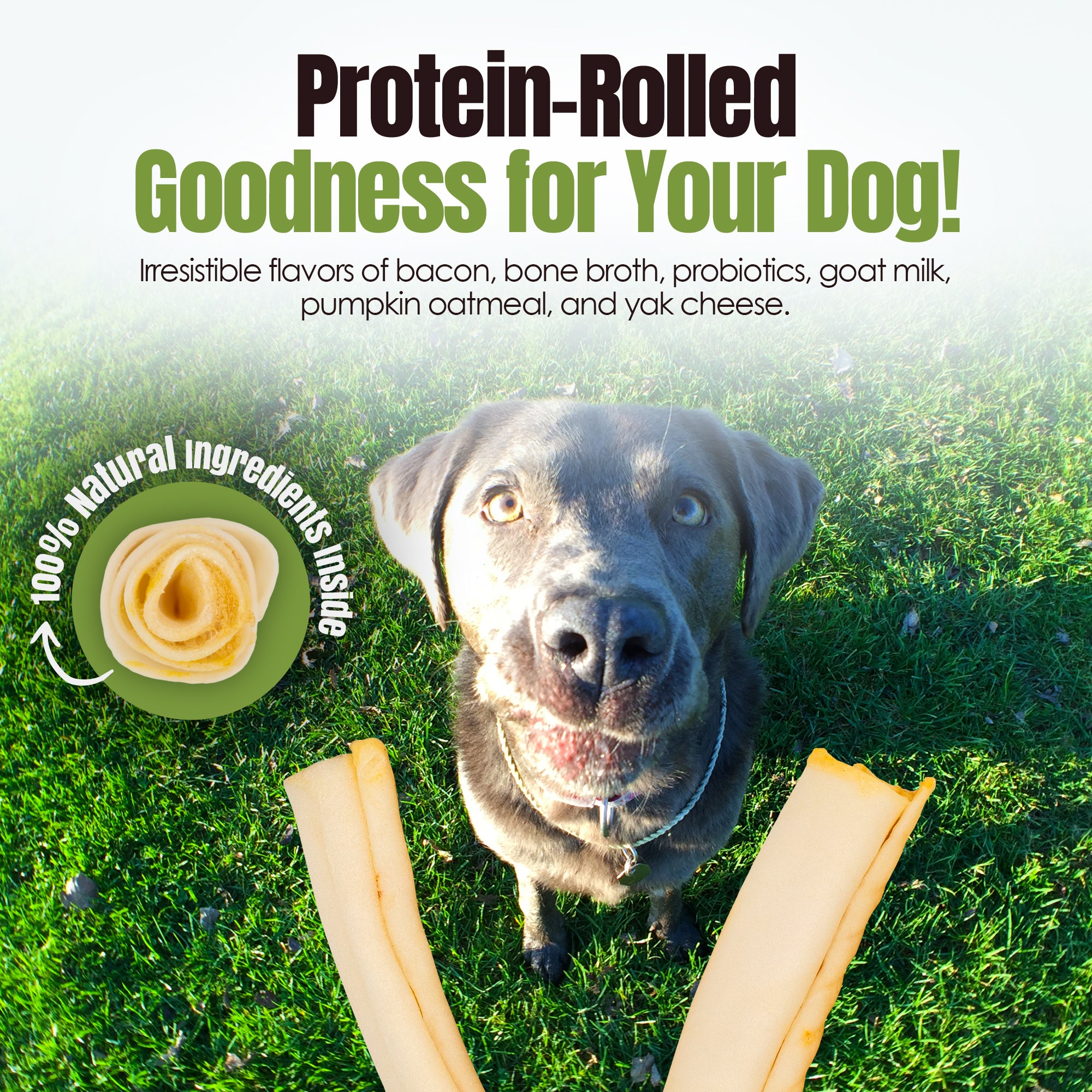 Moodog Beef Corium Collagen Roll Dog Treats