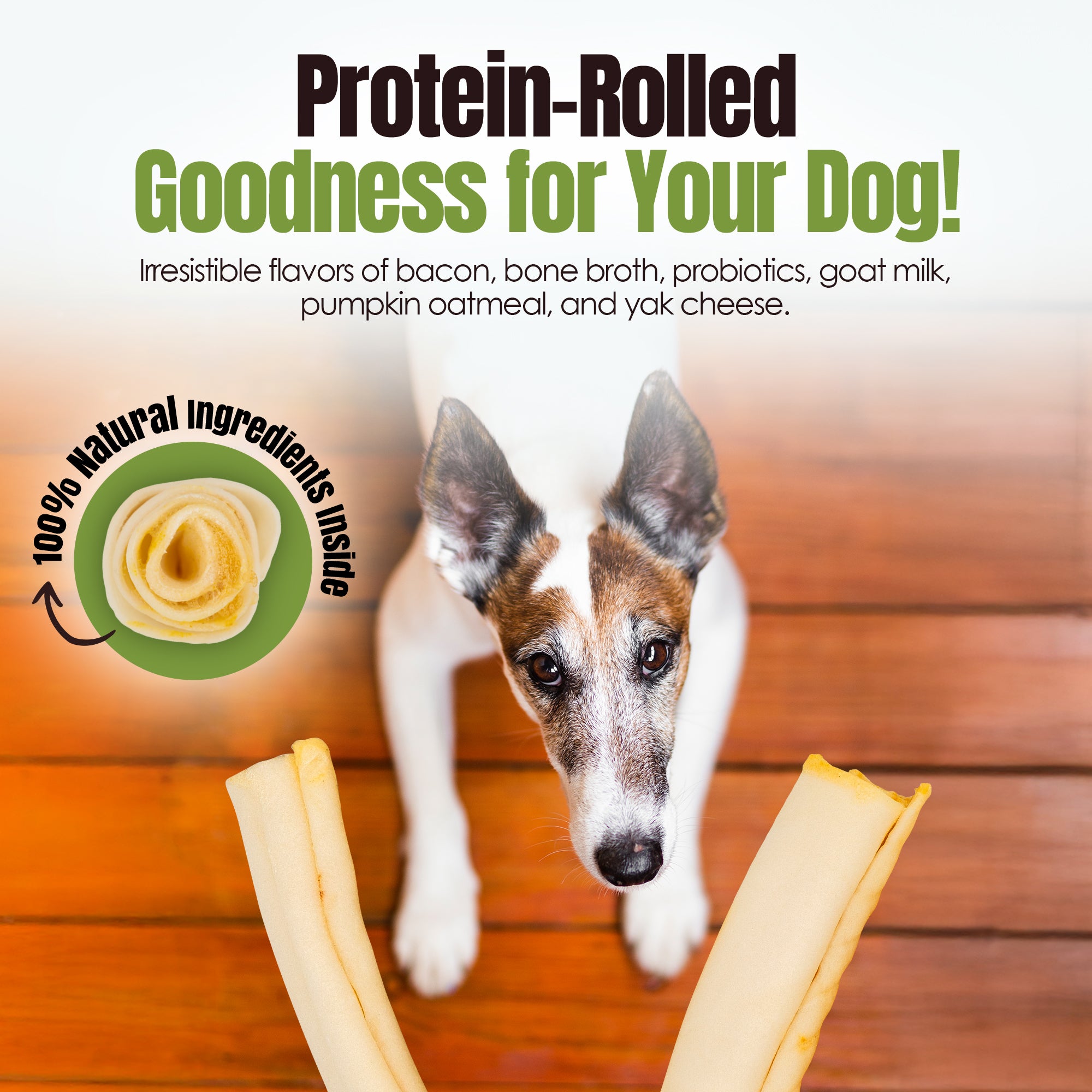 Moodog Beef Corium Collagen Roll Dog Treats