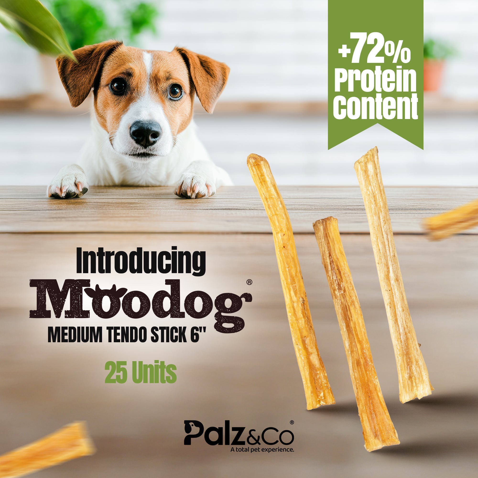 Moodog Beef Medium Tendon Stick - 25 Pack Secondary image