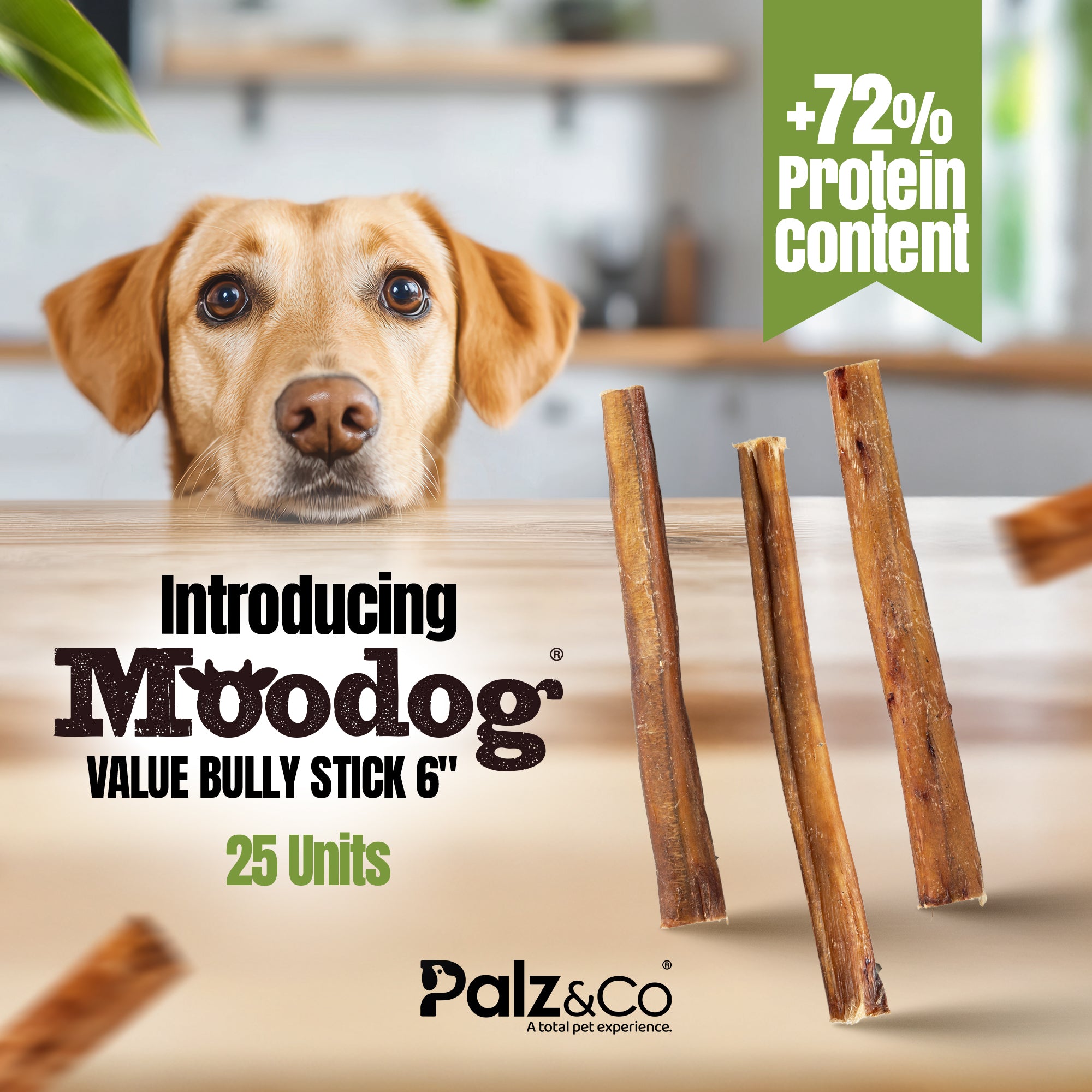 Moodog Beef Value Bully Stick 6" - Pack of 25 Secondary image