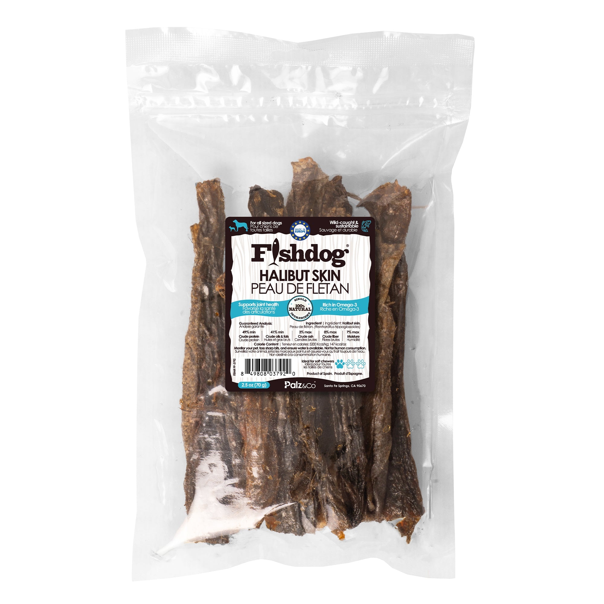 Fishdog Halibut Skin - 2.5 oz (70g)