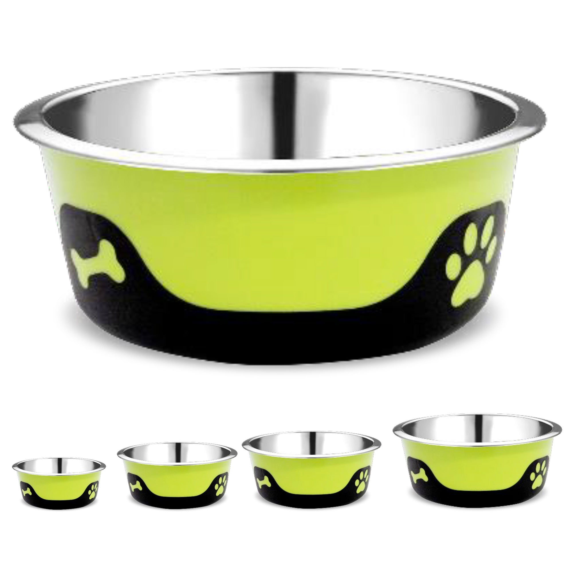 Thermocool Insulated Pet Bowls, No-Skid Base (Green) Main image