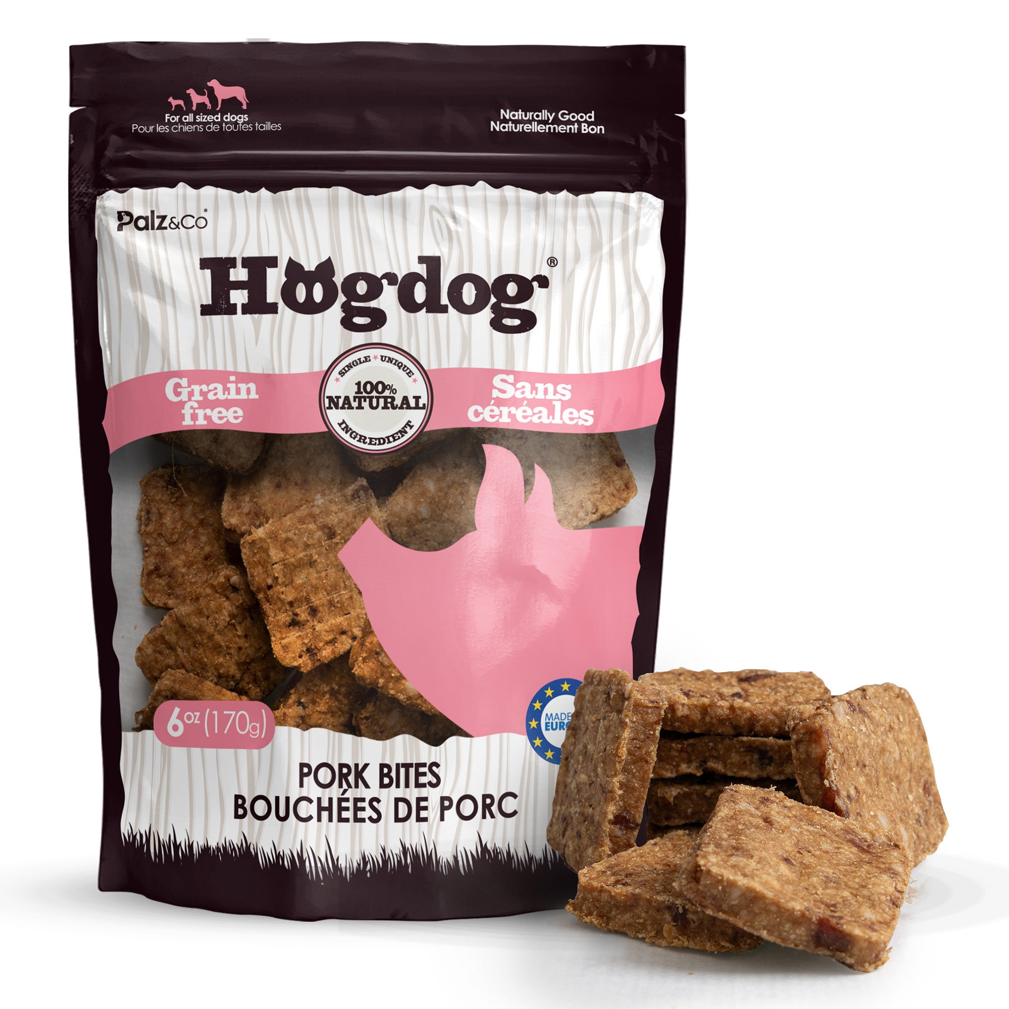 Hogdog Pork Bites Dog Treats - 6 oz