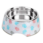 Retro Inspired Food Water Bowl, No-Skid Base