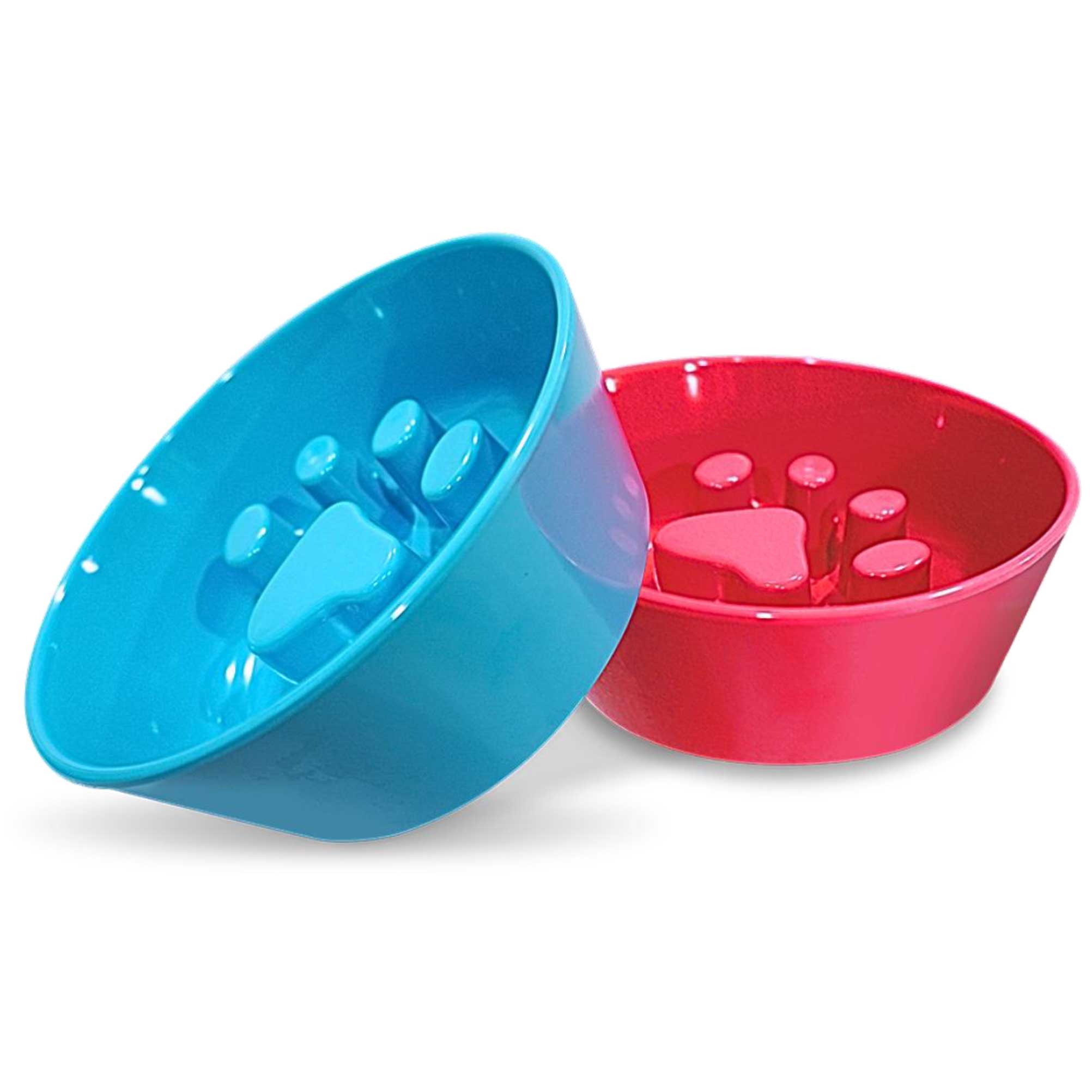 Paw Puzzle Slow Feeder Bowls, No-Skid Base Secondary image