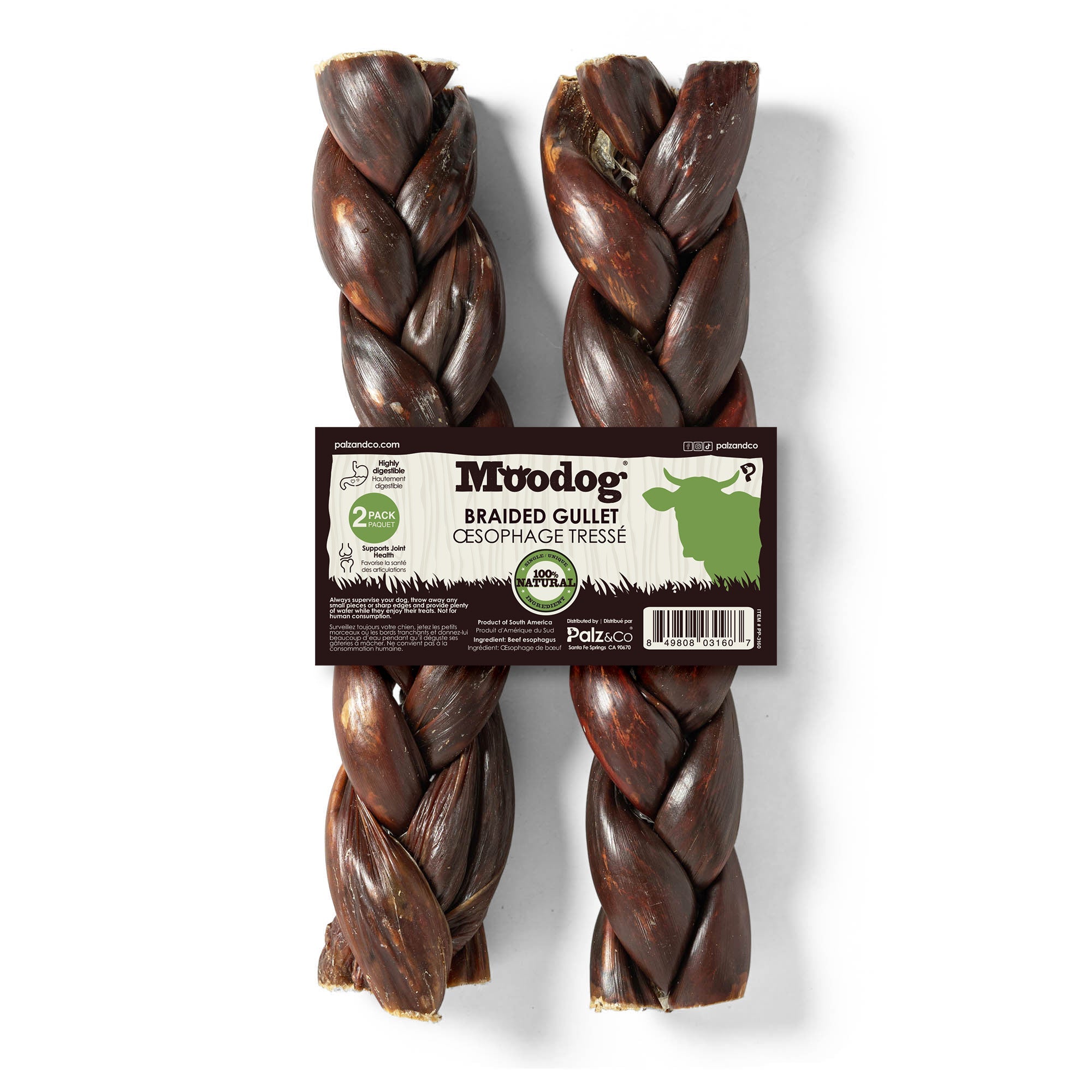 MooDog Beef Braided Gullet 8" 2 Pack Secondary image