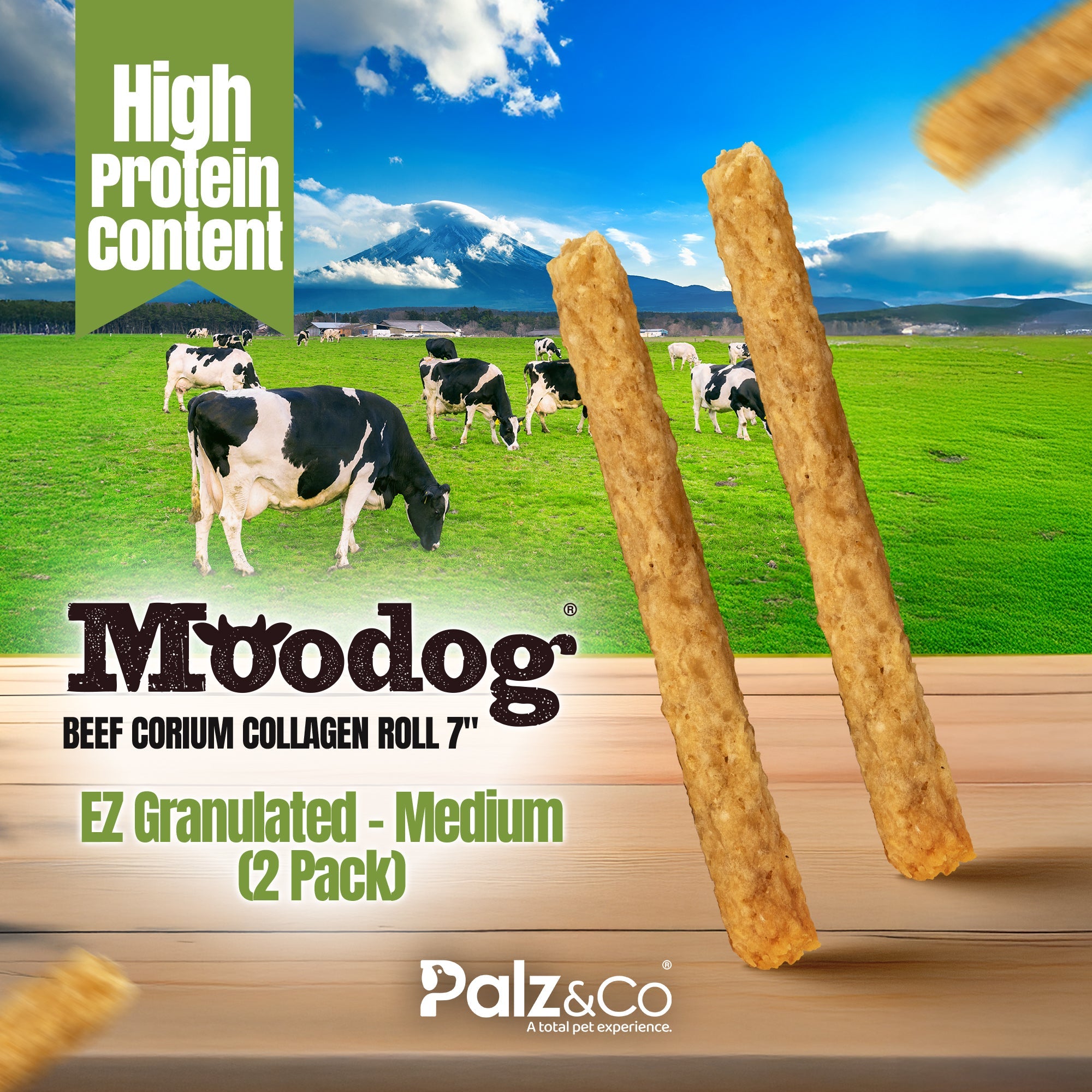 Moodog Easy-Chew Corium Collagen Dog Treat 7" & 10" (Beef Flavor Roll) Secondary image
