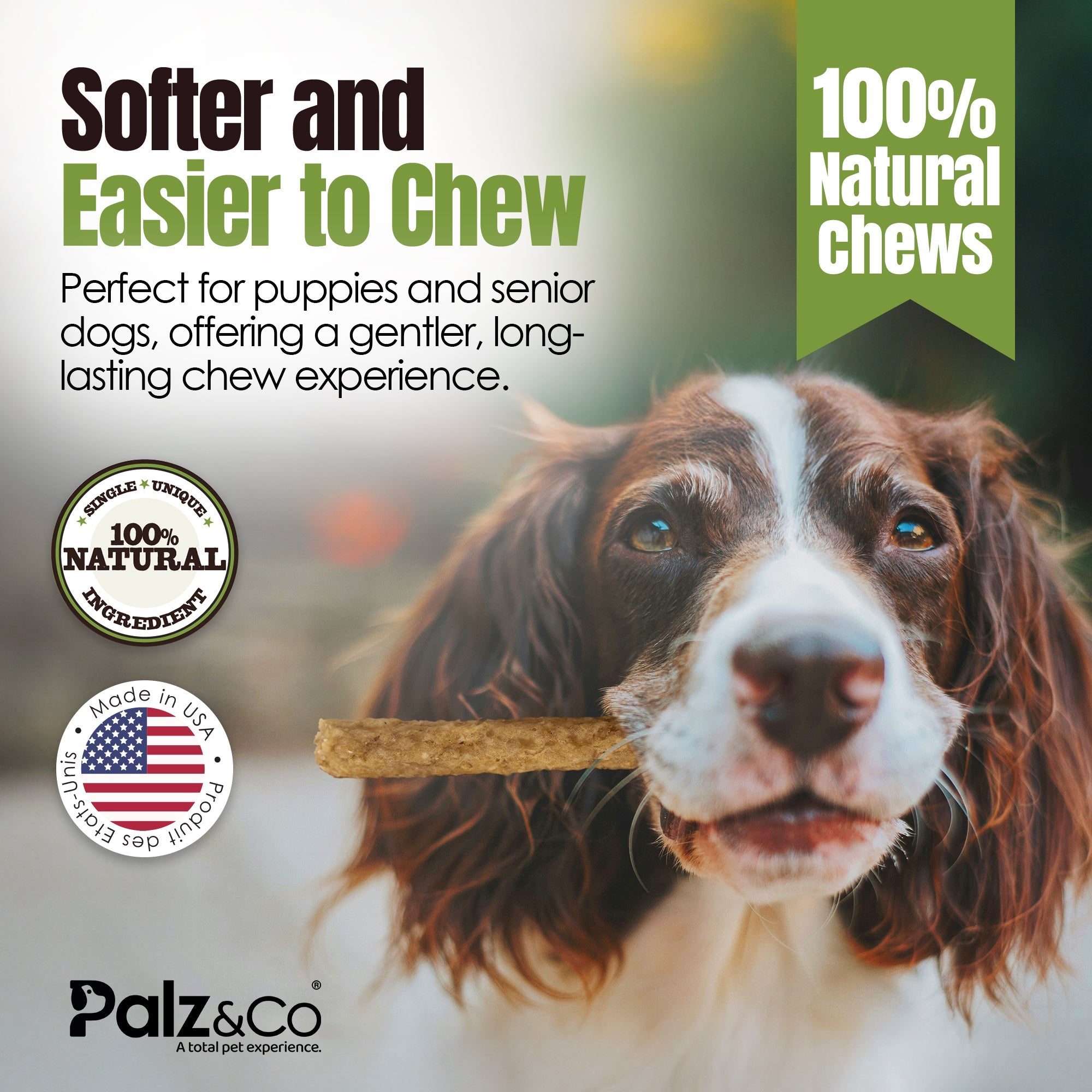 Moodog Easy-Chew Corium Collagen Dog Treat 7" & 10" Beef Flavor Roll