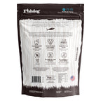 Back view of a Fishdog pet food package with text and branding.