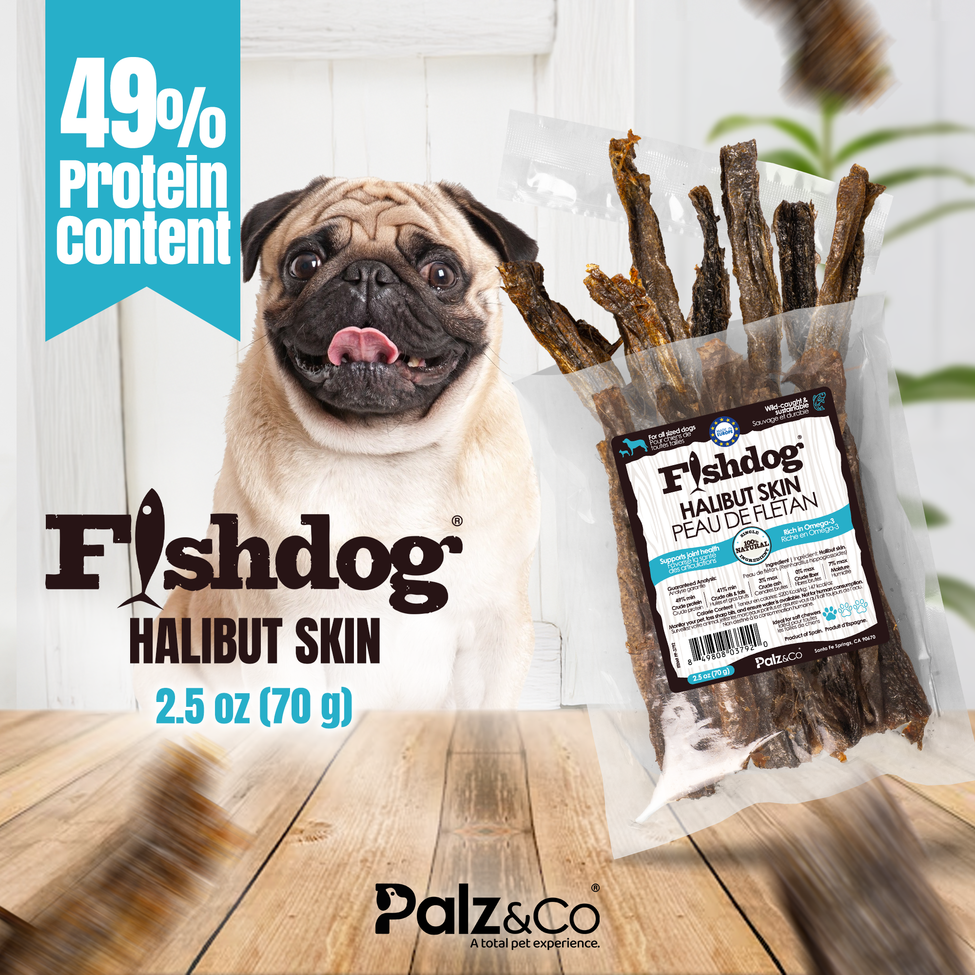 Fishdog Halibut Skin - 2.5 oz (70g) Secondary image