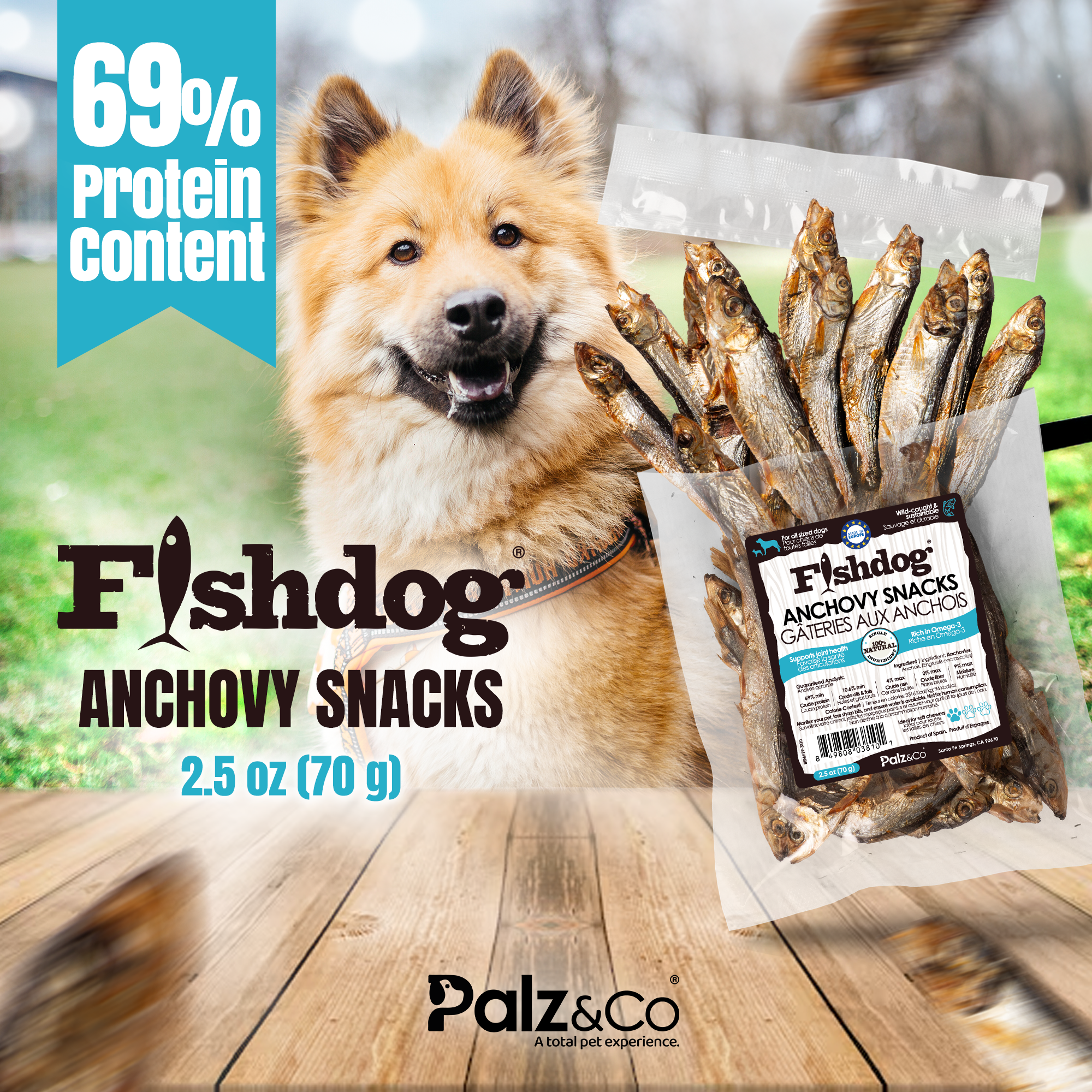 Fishdog Anchovy Snacks - 2.5 oz (70g) Secondary image