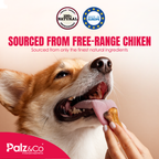 a dog eat chicken knees
