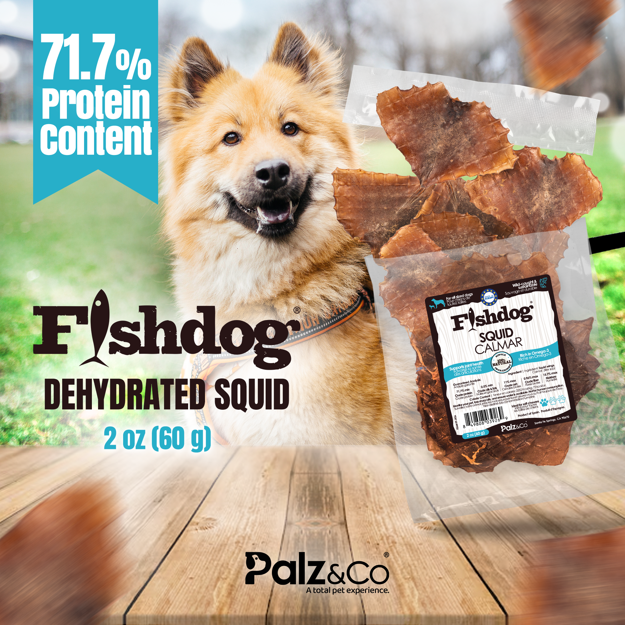 Fishdog Dehydrated Squid - 2 oz (60g) Secondary image