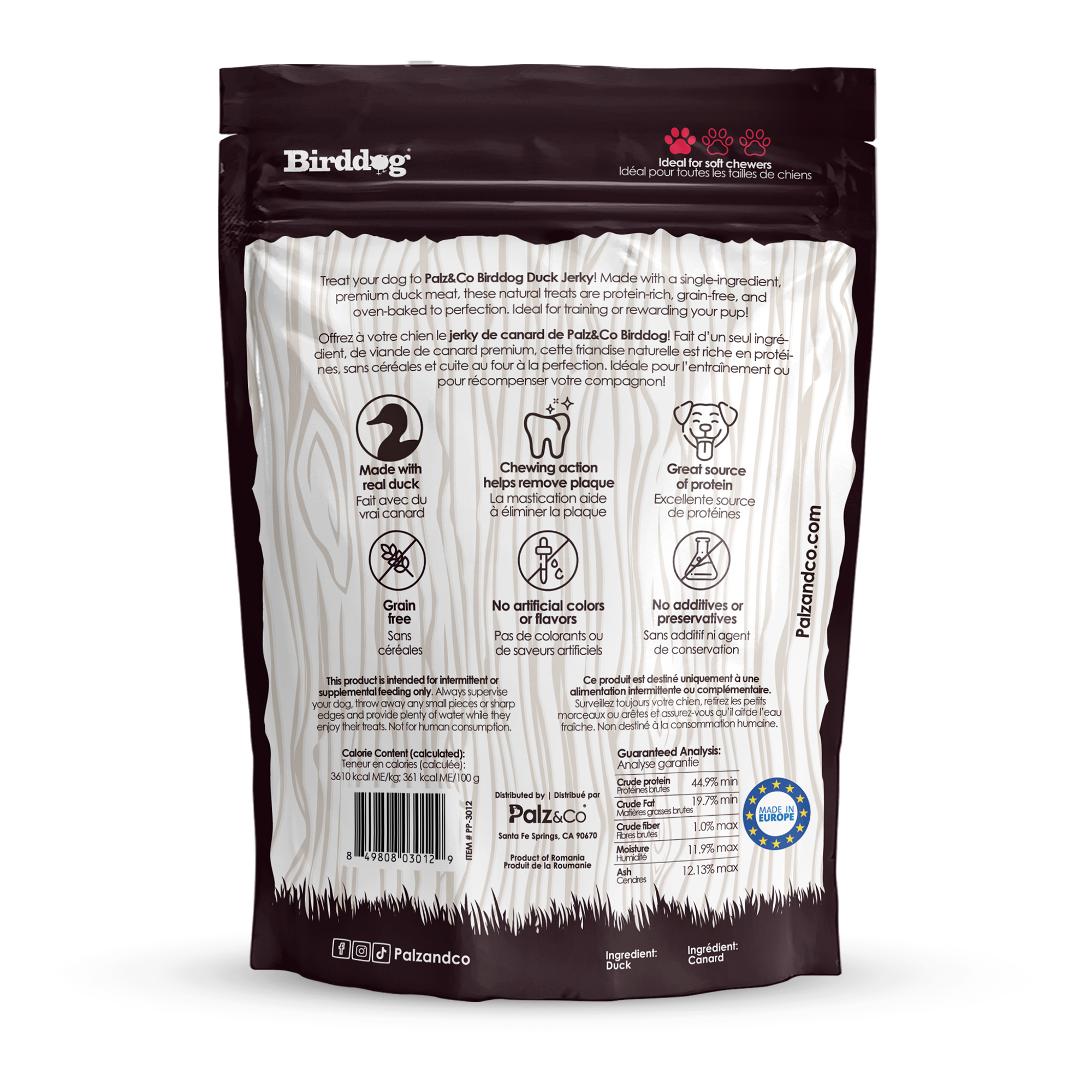 Birddog Duck Jerky Chews - Pack of 10