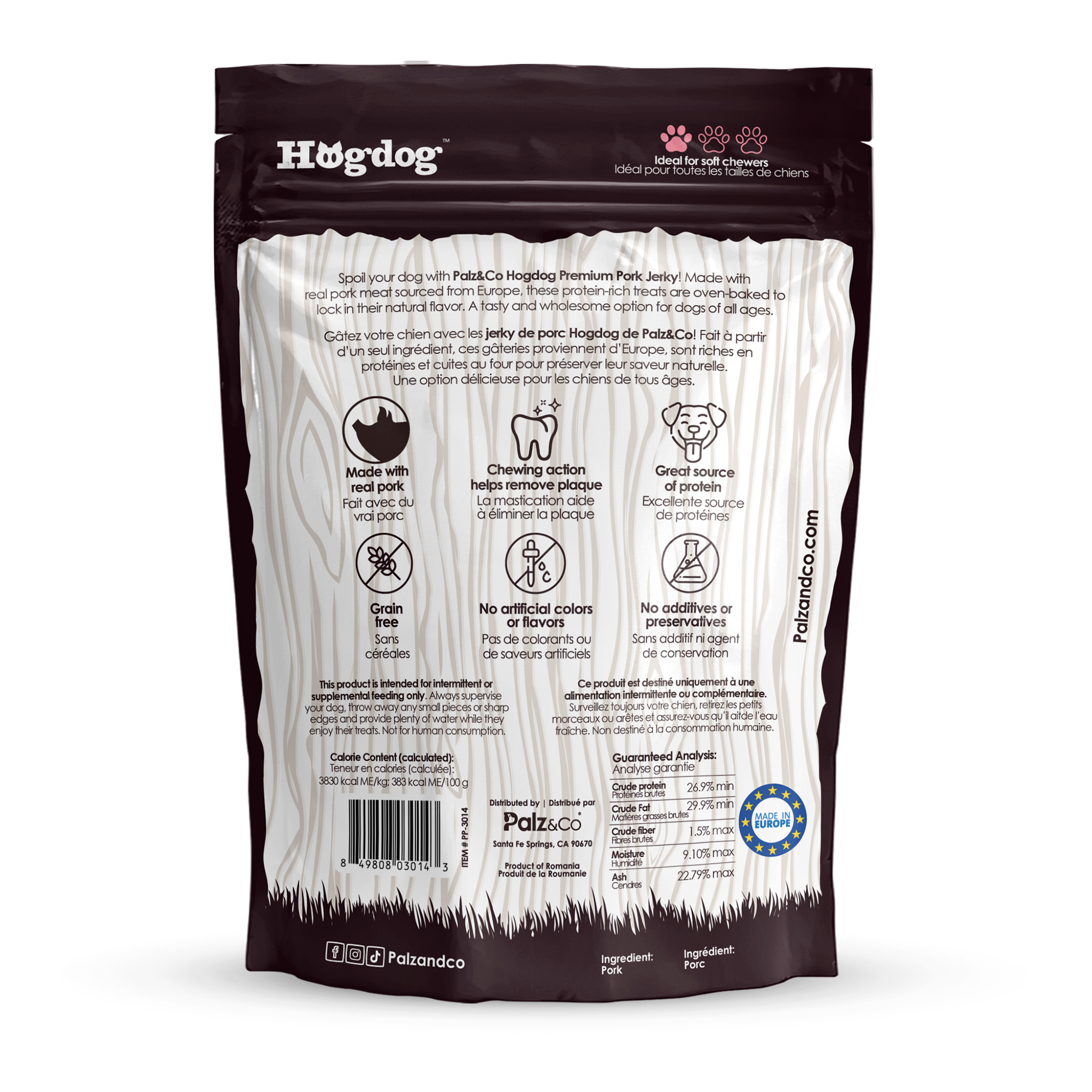 Hogdog Pork Jerky Chews - Pack of 10 Secondary image