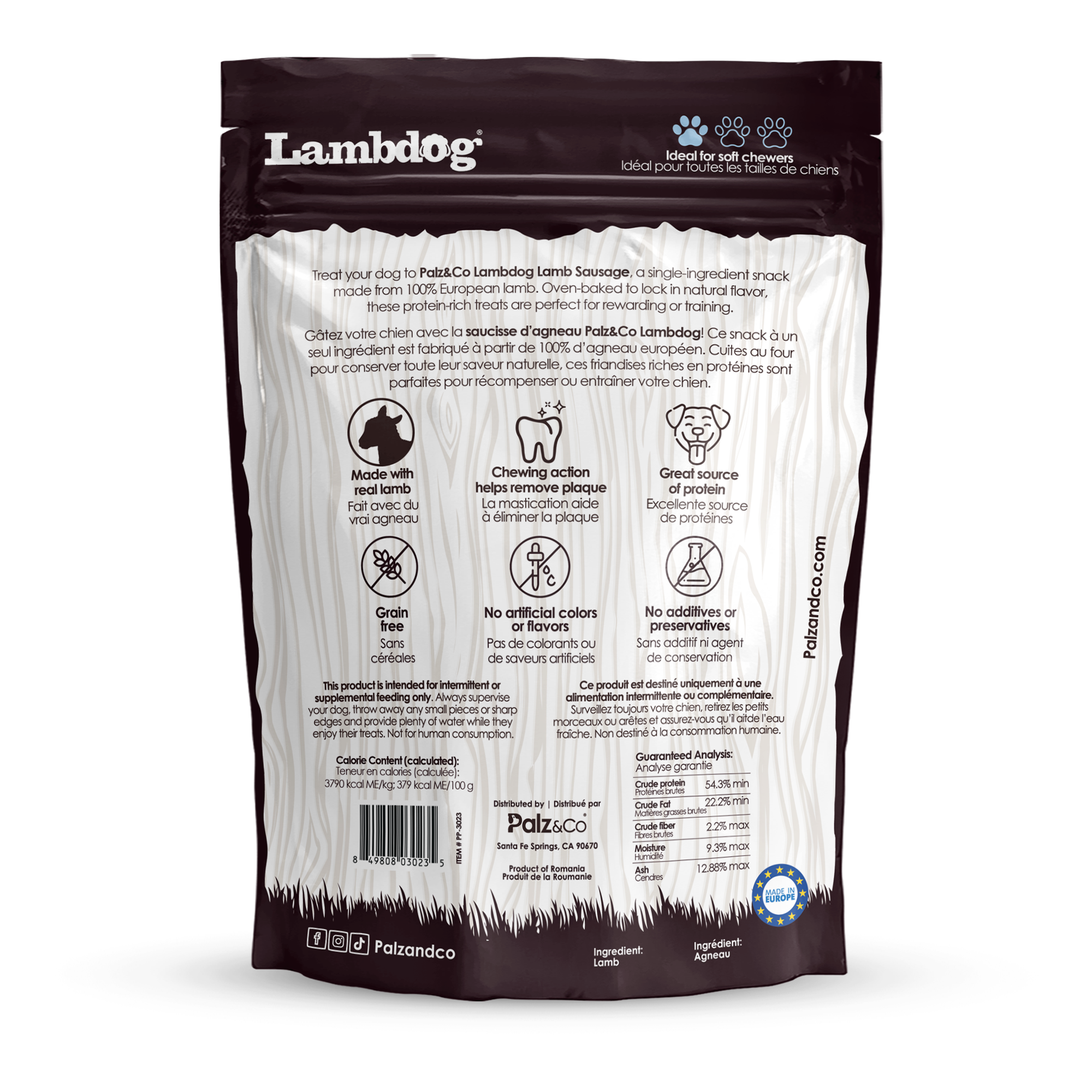Lambdog Lamb Sausage Dog Treats - 8 & 20 Pack