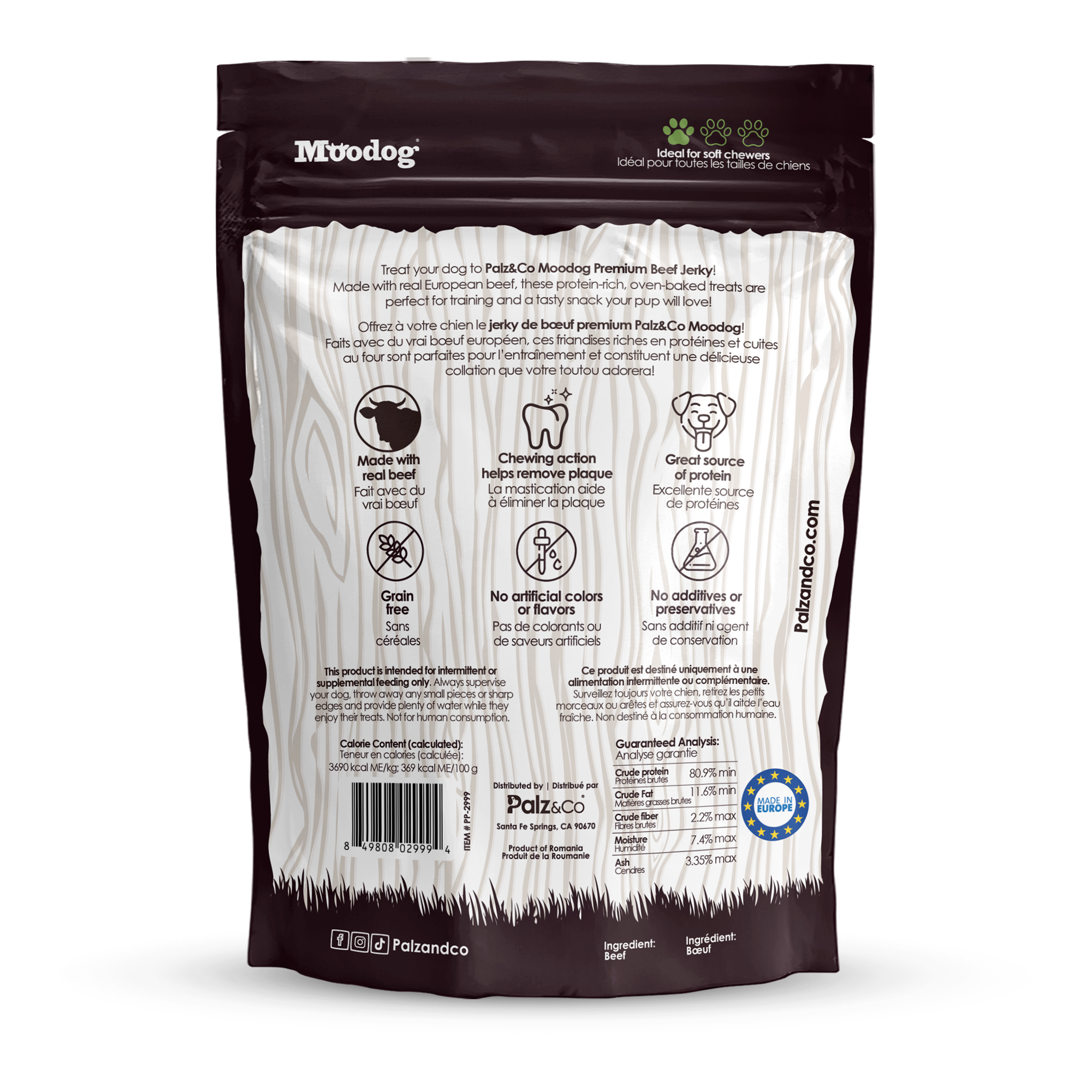 Moodog Beef Jerky Chews - Pack of 10 Secondary image