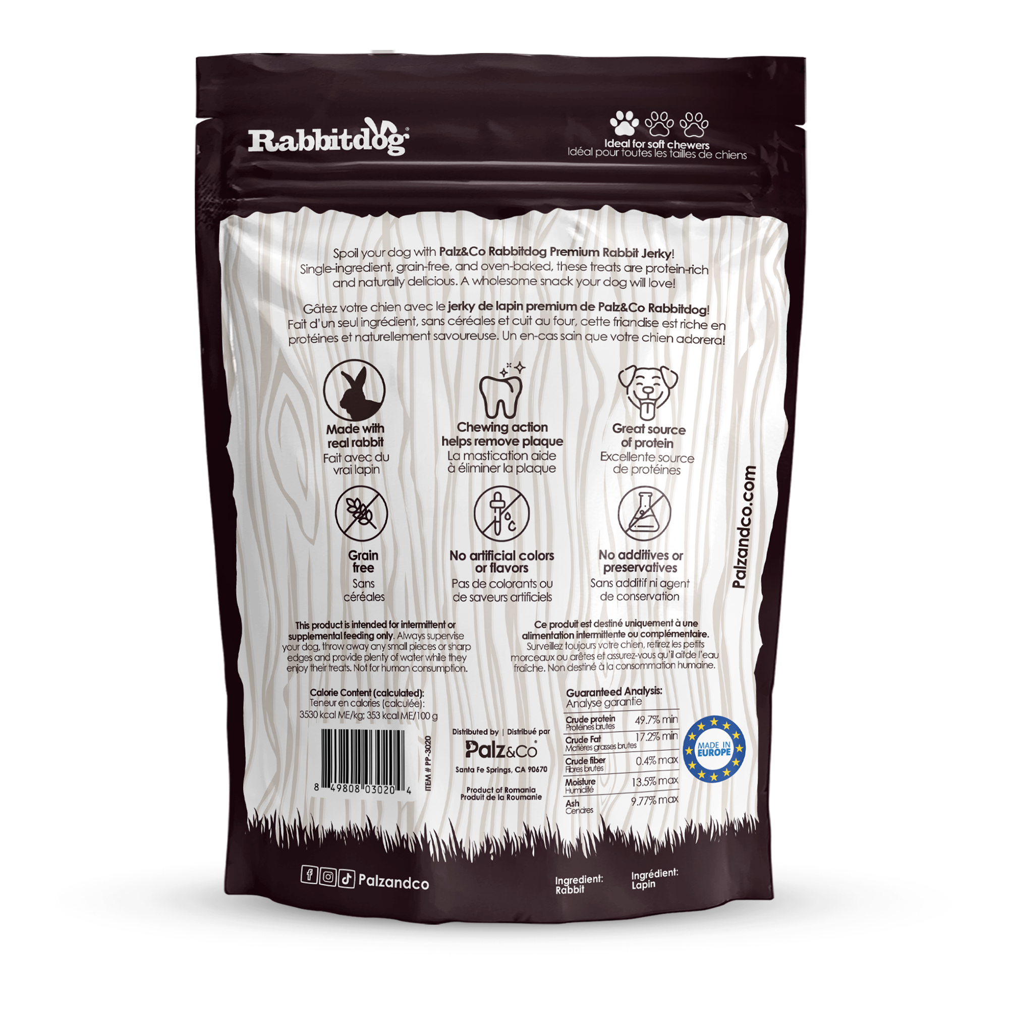 Rabbitdog Rabbit Jerky Chews - Pack of 10 Secondary image