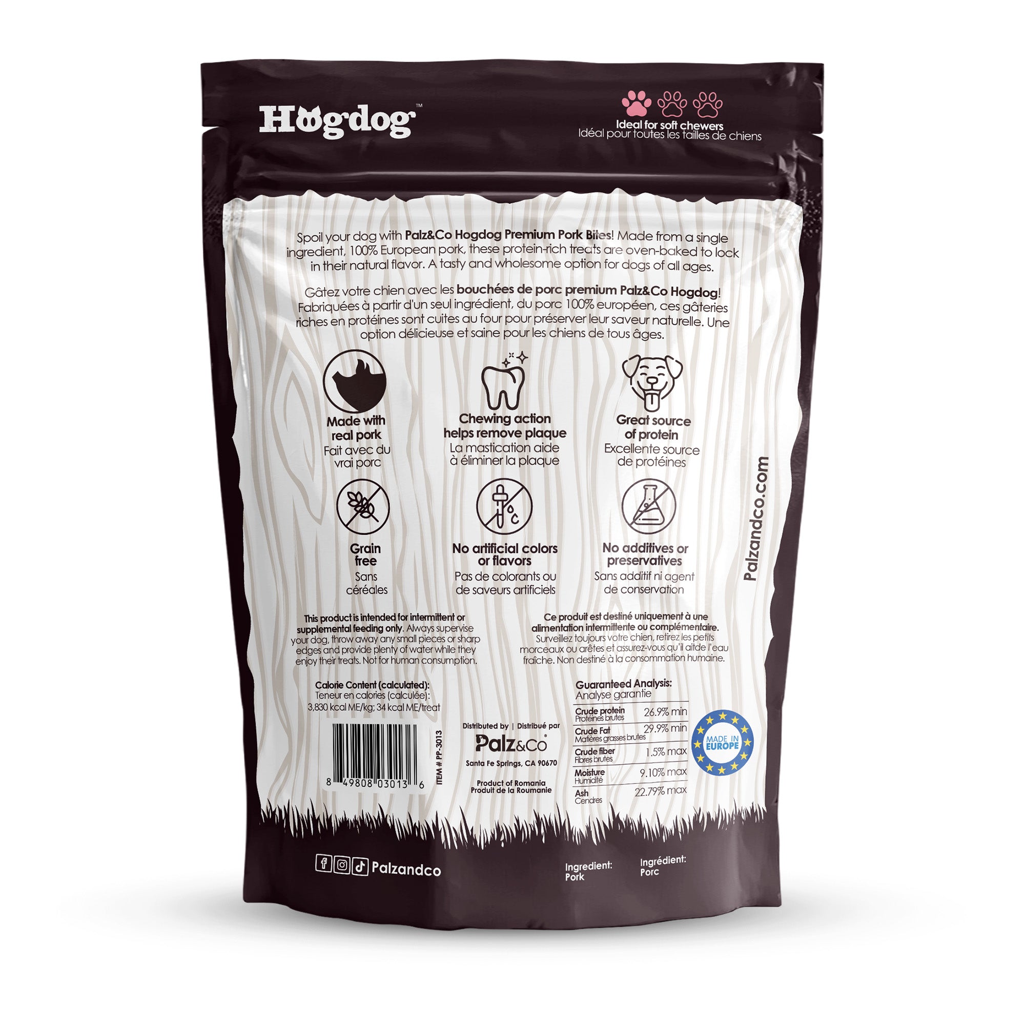 Hogdog Pork Bites Dog Treats - 6 oz