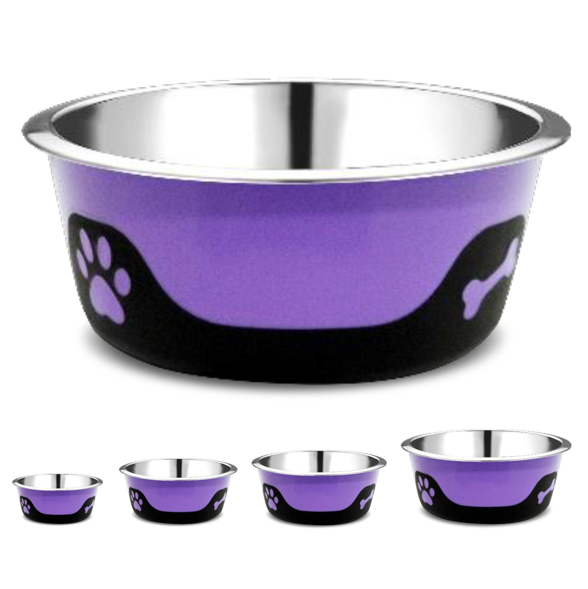 Thermocool Insulated Pet Bowls, No-Skid Base (Purple) Main image