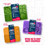 Paw Puzzle Silicone Slow Feeding Mat - Large Green