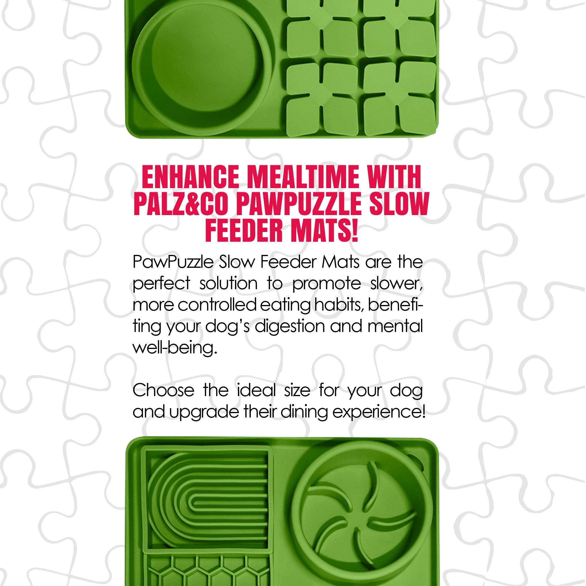 Paw Puzzle Silicone 2-in-1 Slow Feeder & Lick Mat - 3 Sizes & Colors