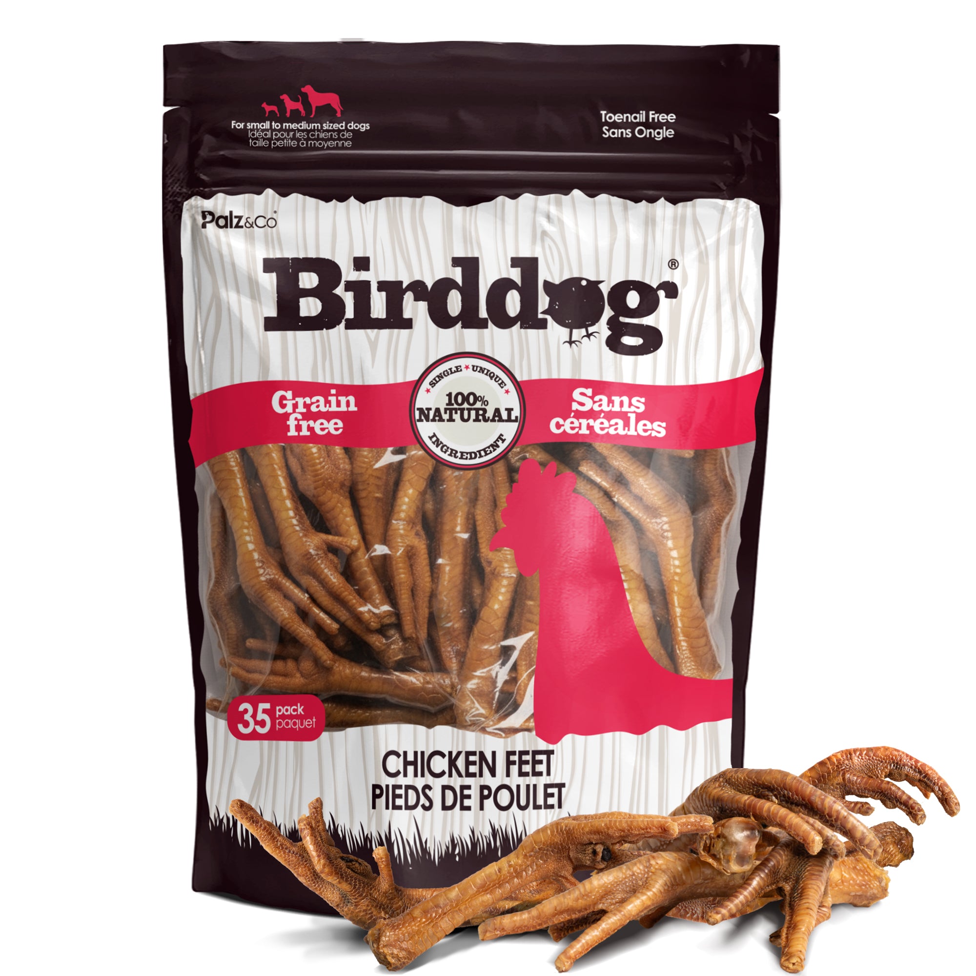 Birddog Chicken Feet Dog Treats - Pack of 10 and 35 Secondary image