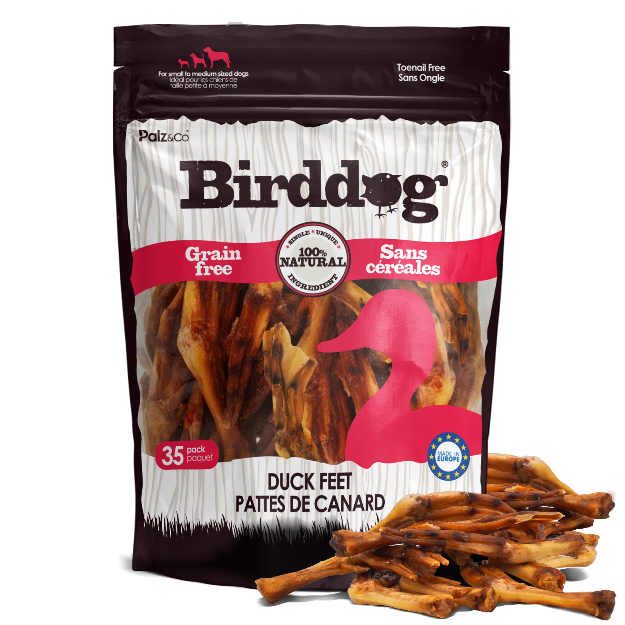 Birddog Duck Feet Chews (no nails) - Pack of 10 & 35 Secondary image