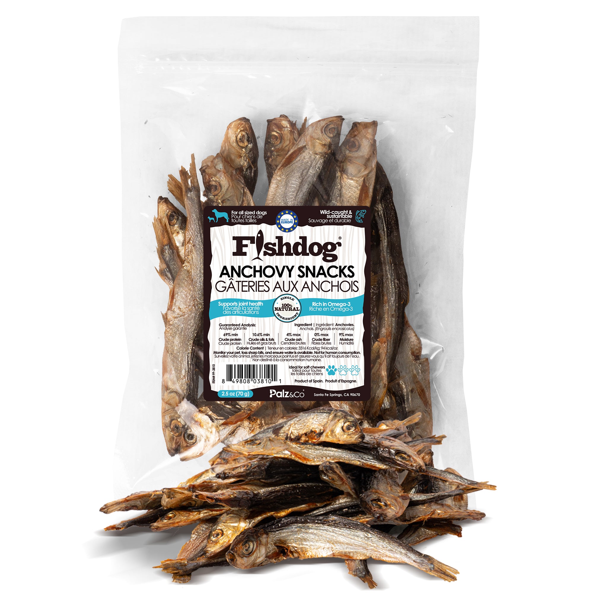 Fishdog Anchovy Snacks - 2.5 oz (70g) Main image