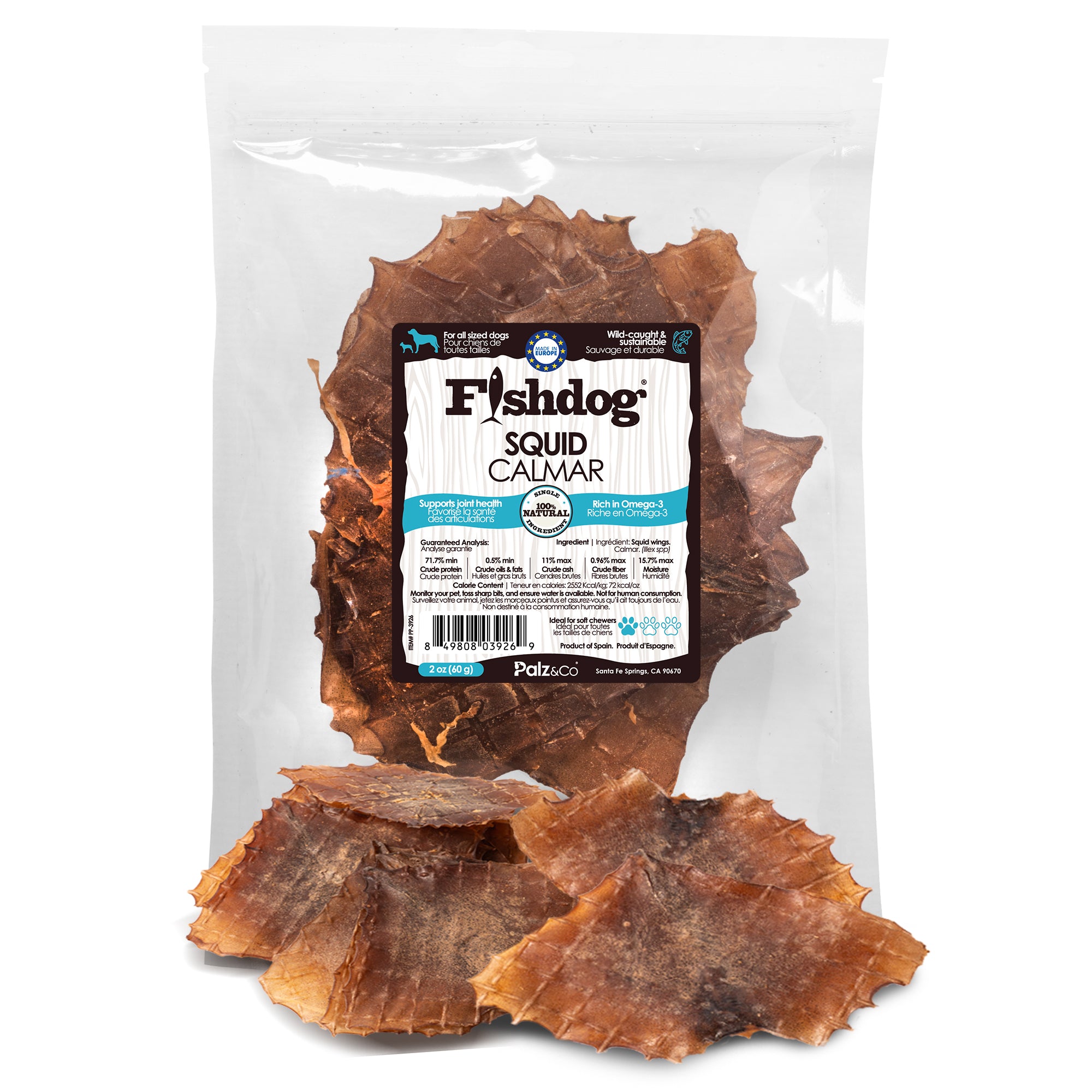 Fishdog Dehydrated Squid - 2 oz (60g) Main image