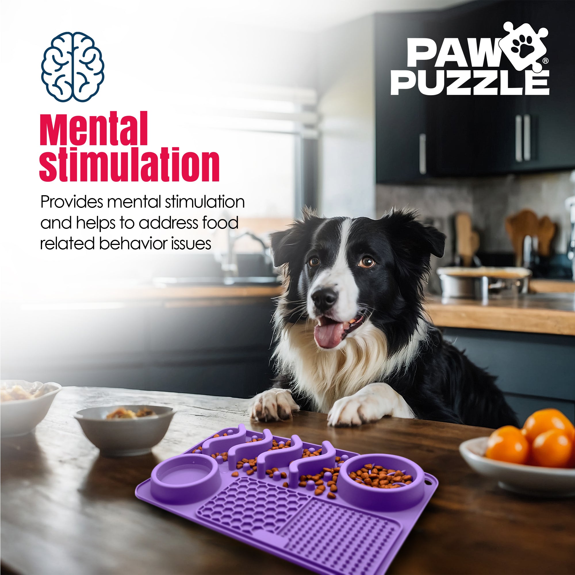 Paw Puzzle Silicone 2-in-1 Slow Feeder & Lick Mat - 3 Sizes & Colors