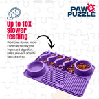 Paw Puzzle Silicone 2-in-1 Slow Feeder & Lick Mat - 3 Sizes & Colors