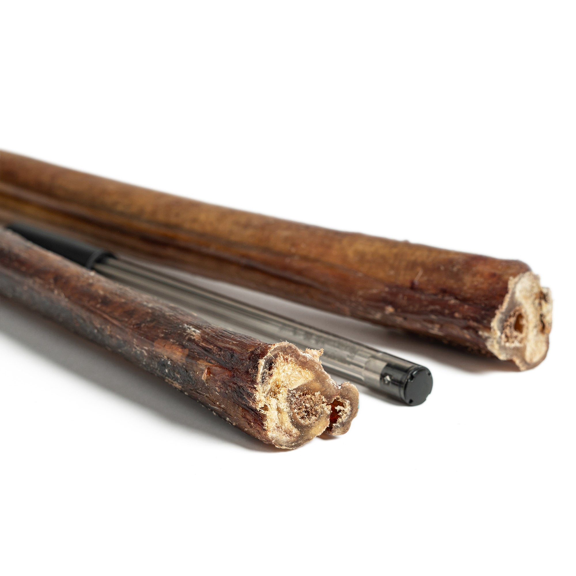 Size view of Moodog Beef Cane Bully Stick Mega, 35-inch Retail.