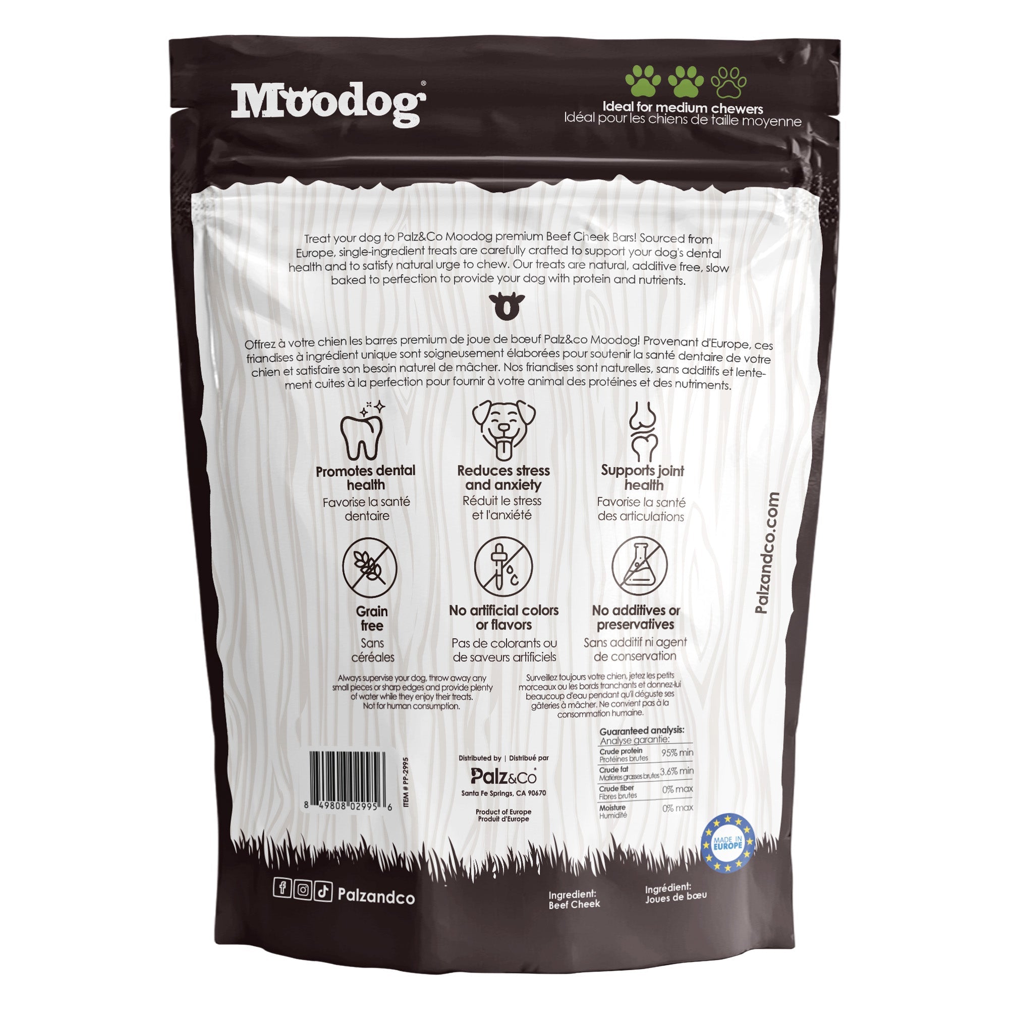 Moodog Beef Cheek Bars - Pack of 6 Secondary image