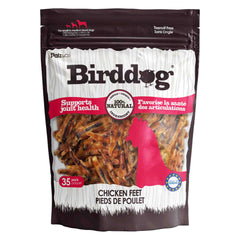 Front view of Palz & Co BirdDog Chicken Feet Chews, 35 Pack Retail