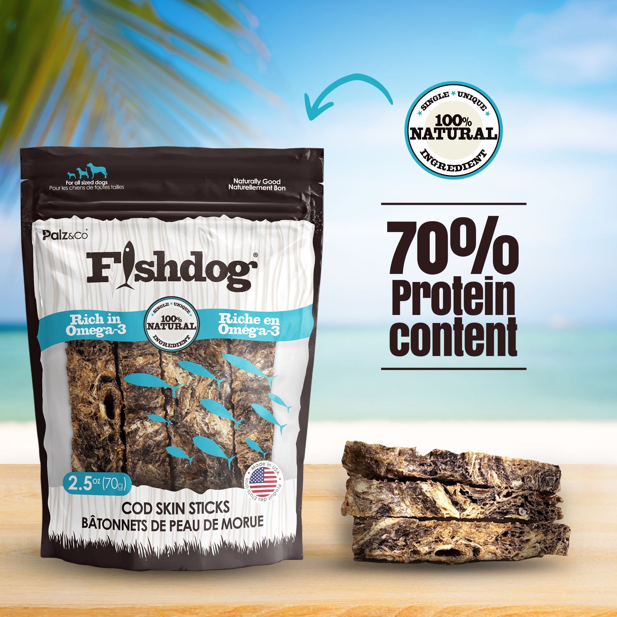 Fishdog Cod Sticks - 2.5 oz
