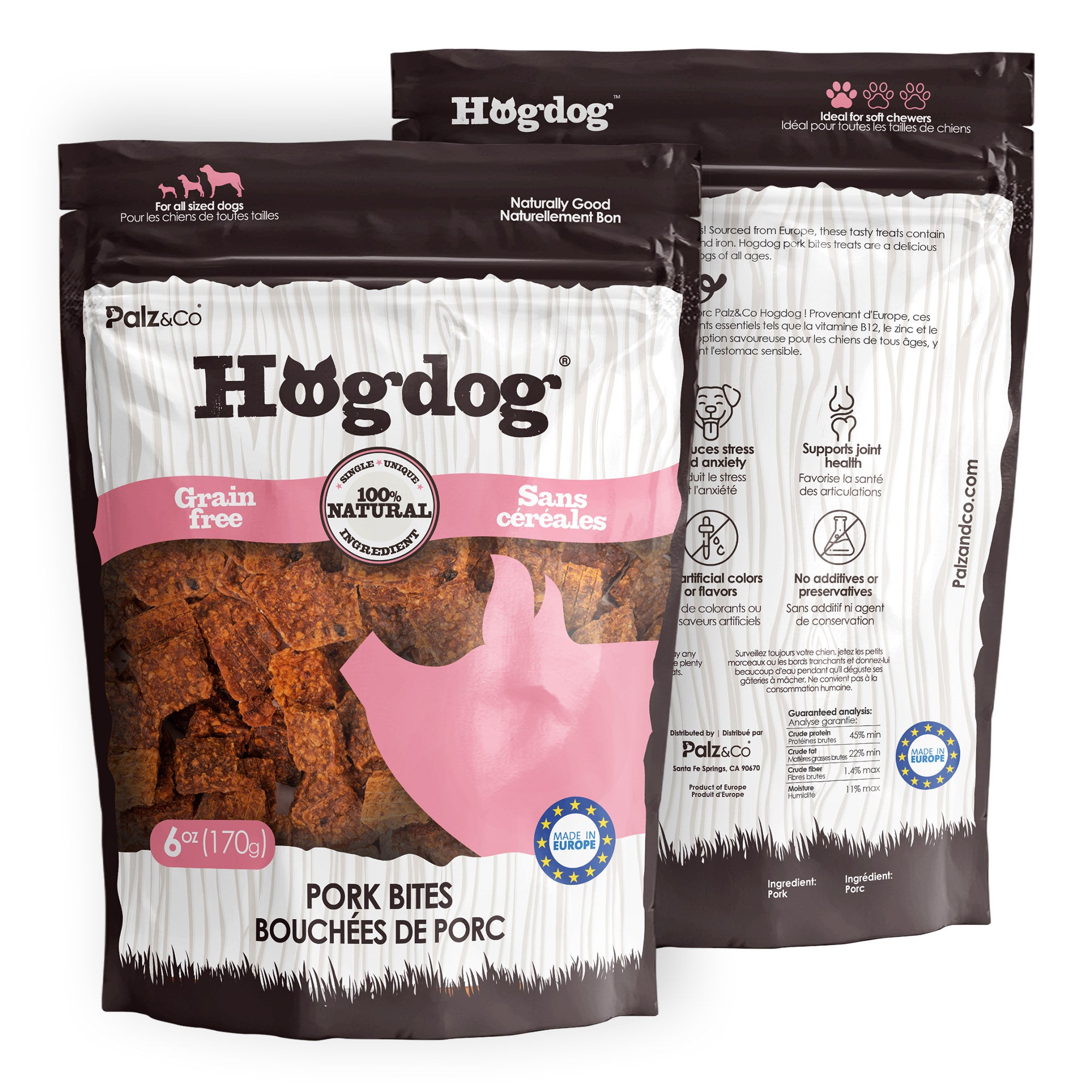 Alternate front view of Palz & Co HogDog Pork Bites, 6oz Retail