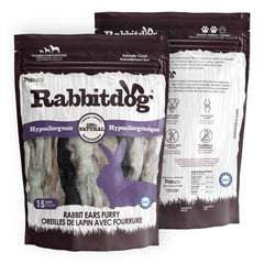 Alternate front view of Palz & Co RabbitDog Rabbit Ear Chew Treats (Furry), 15-pack Retail