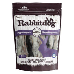 Front view of Palz & Co RabbitDog Rabbit Ear Chew Treats (Furry), 15-pack Retail