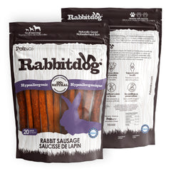 Alternate front view of Palz & Co RabbitDog Rabbit Sausage, 20-pack Retail