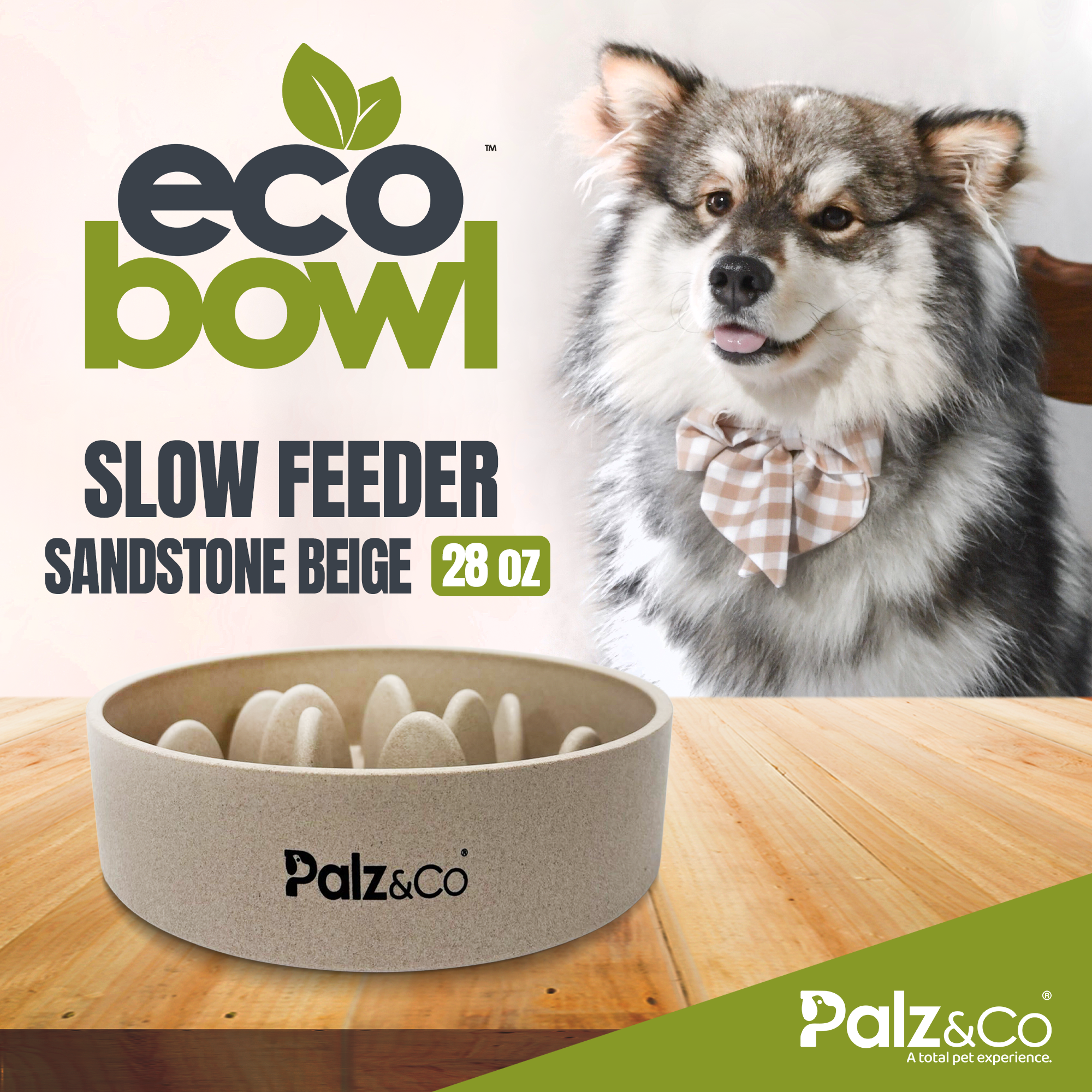 EcoBowl Slow Feeder Dog Bowls - 28oz & 48oz Secondary image